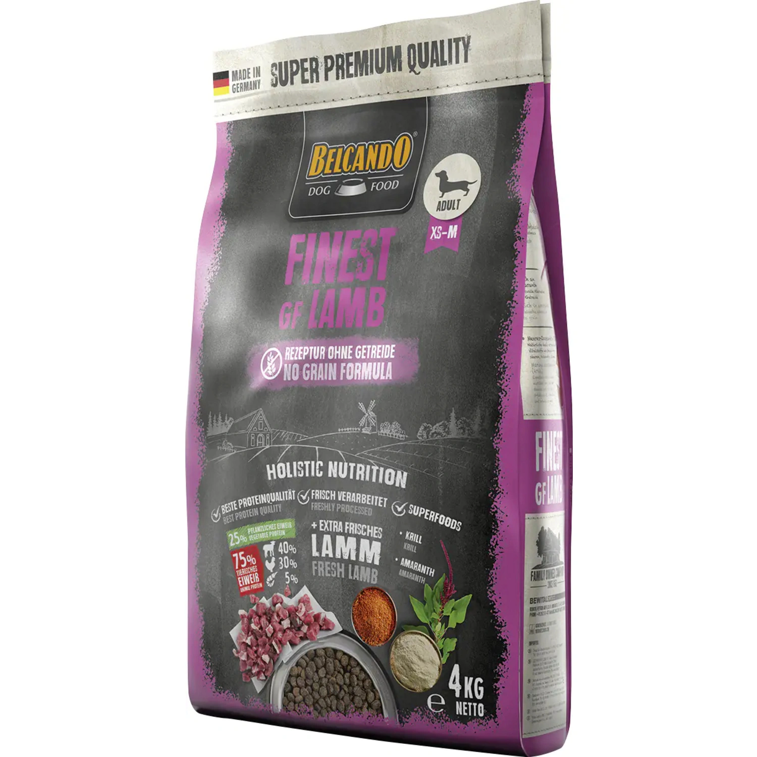 Trockenfutter, Lamm & Amaranth, 4 kg, 1 Stück