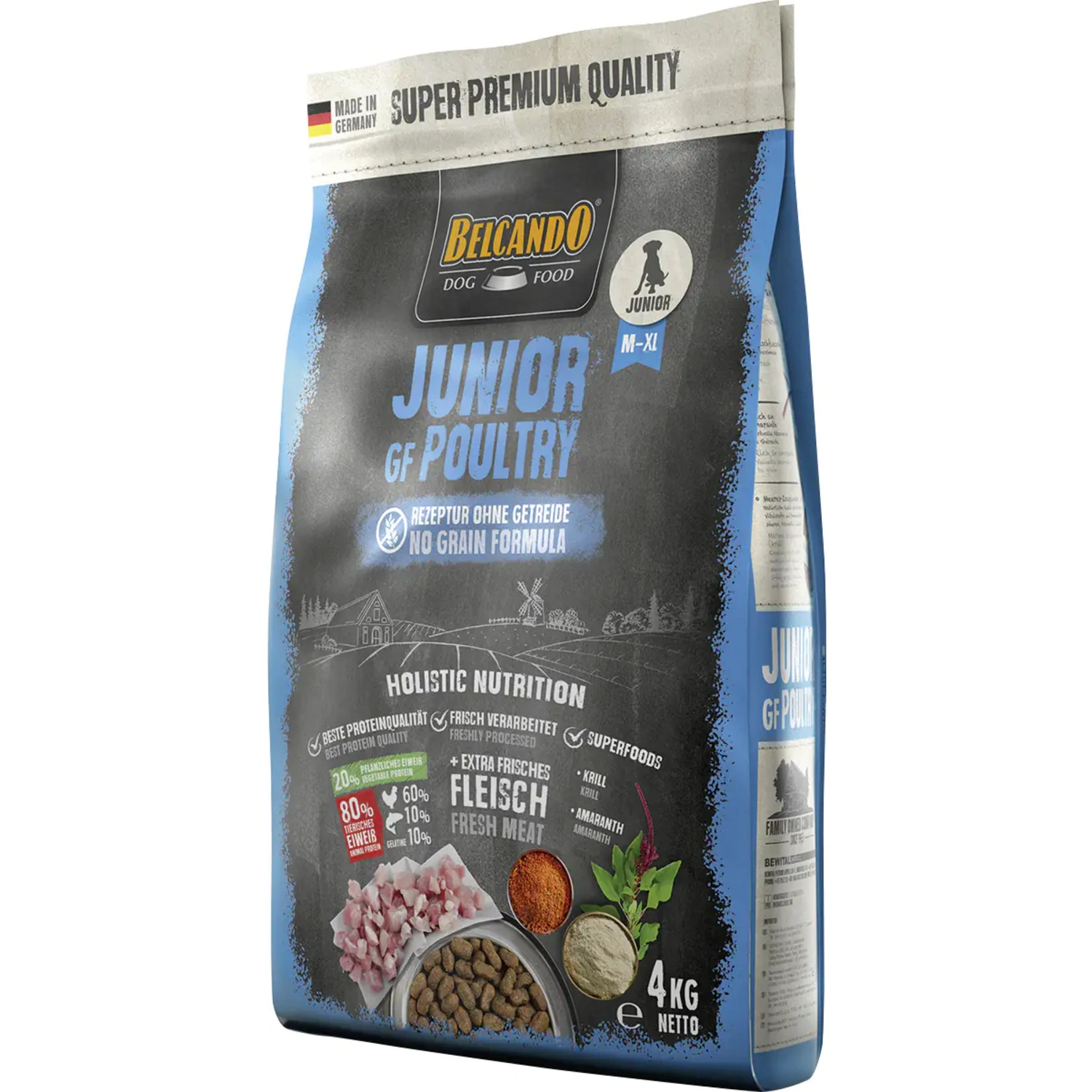 Trockenfutter, 4 Stück, 4,0 kg, für Hunde