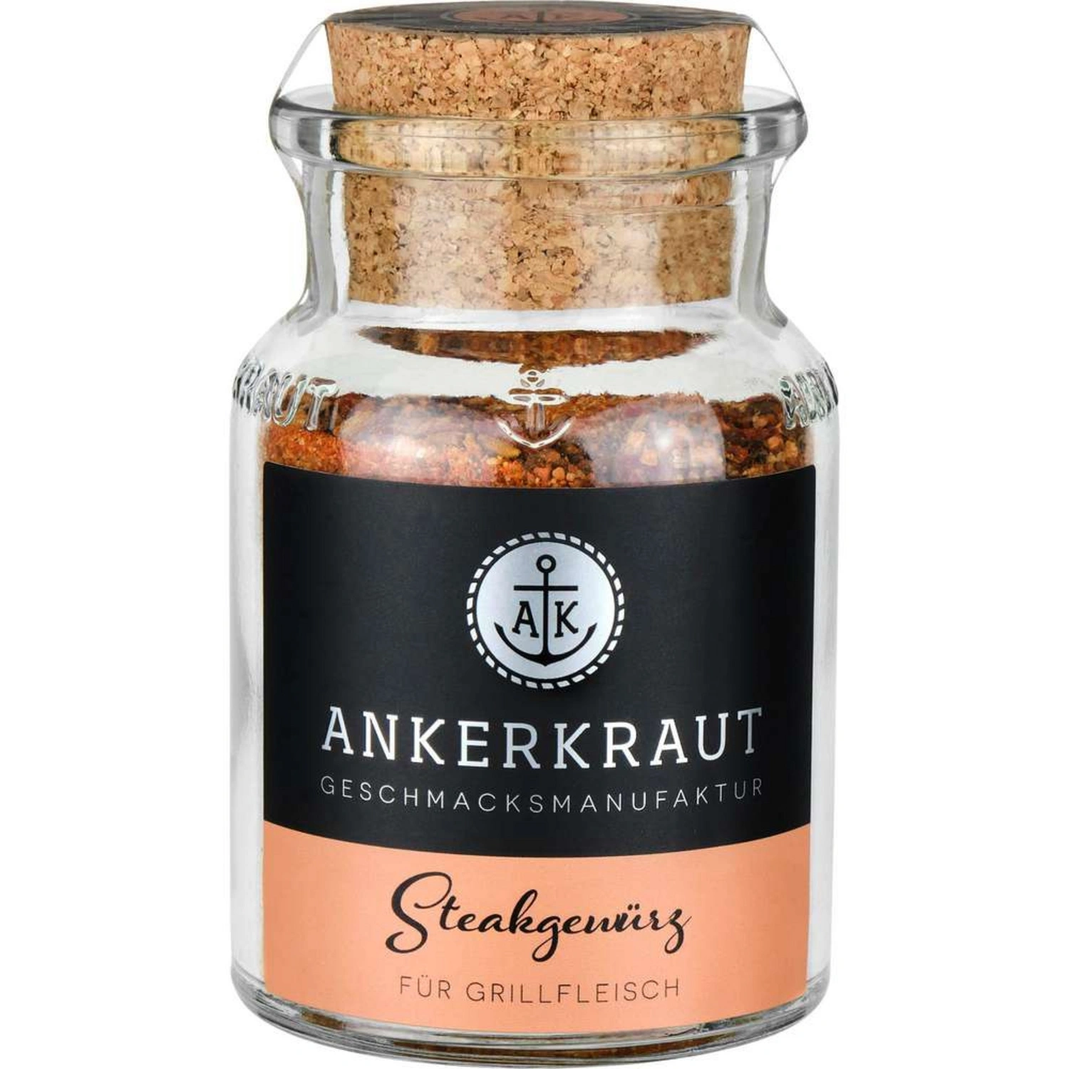 Gewürzkräutermischung, Steak Gewürz 100g Korkenglas
