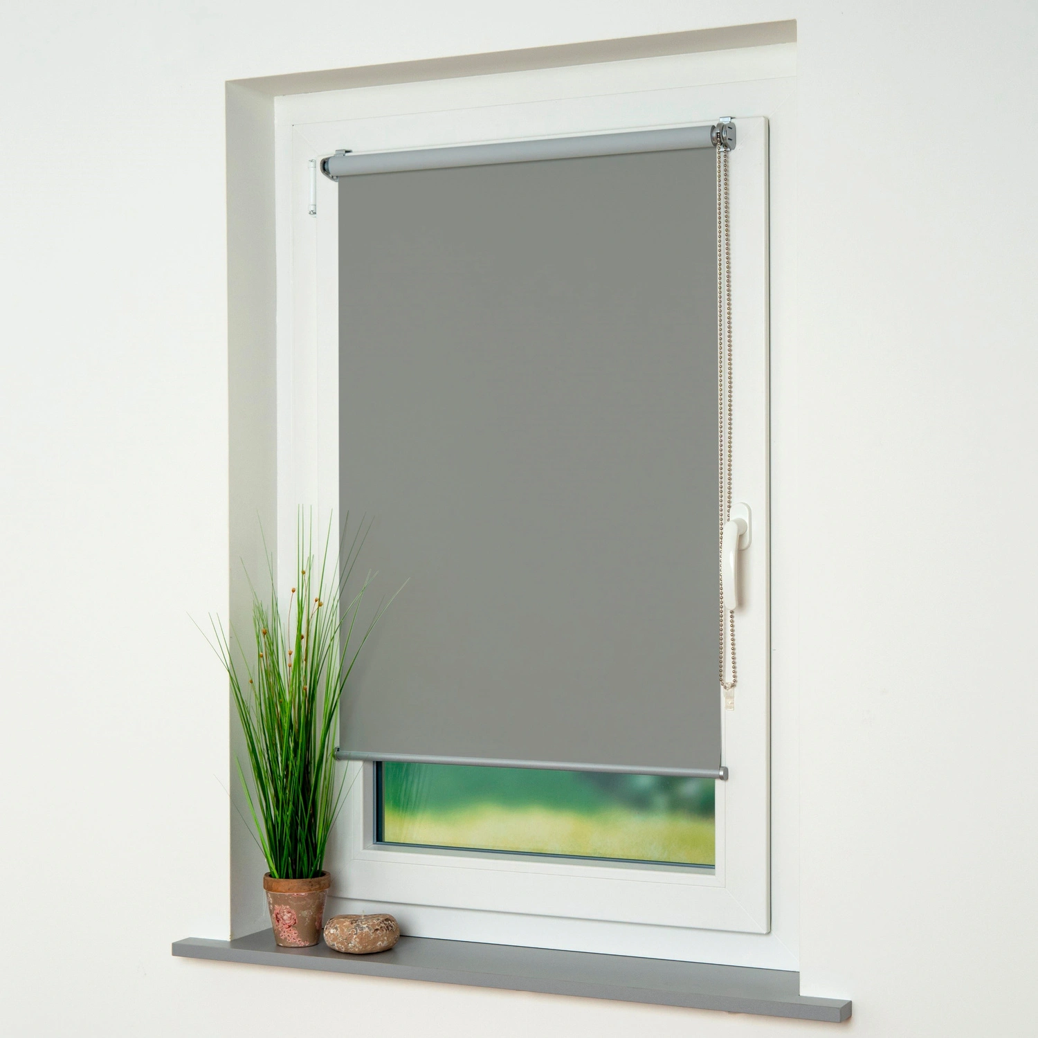 Verdunkelungsrollo, BxH: 60 x 160 cm, grau