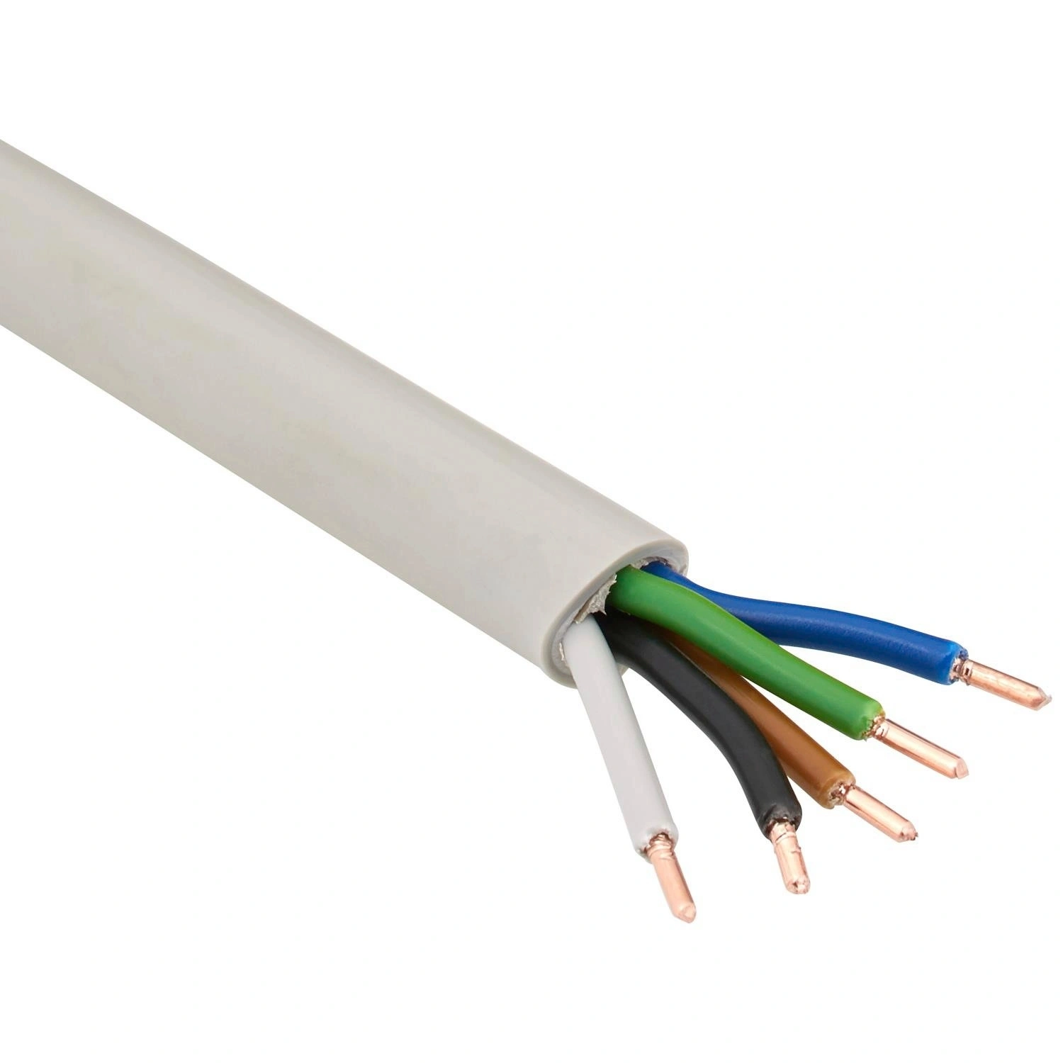 Feuchtraumleitung »NYM«, 1,5 mm², , PVC, grau