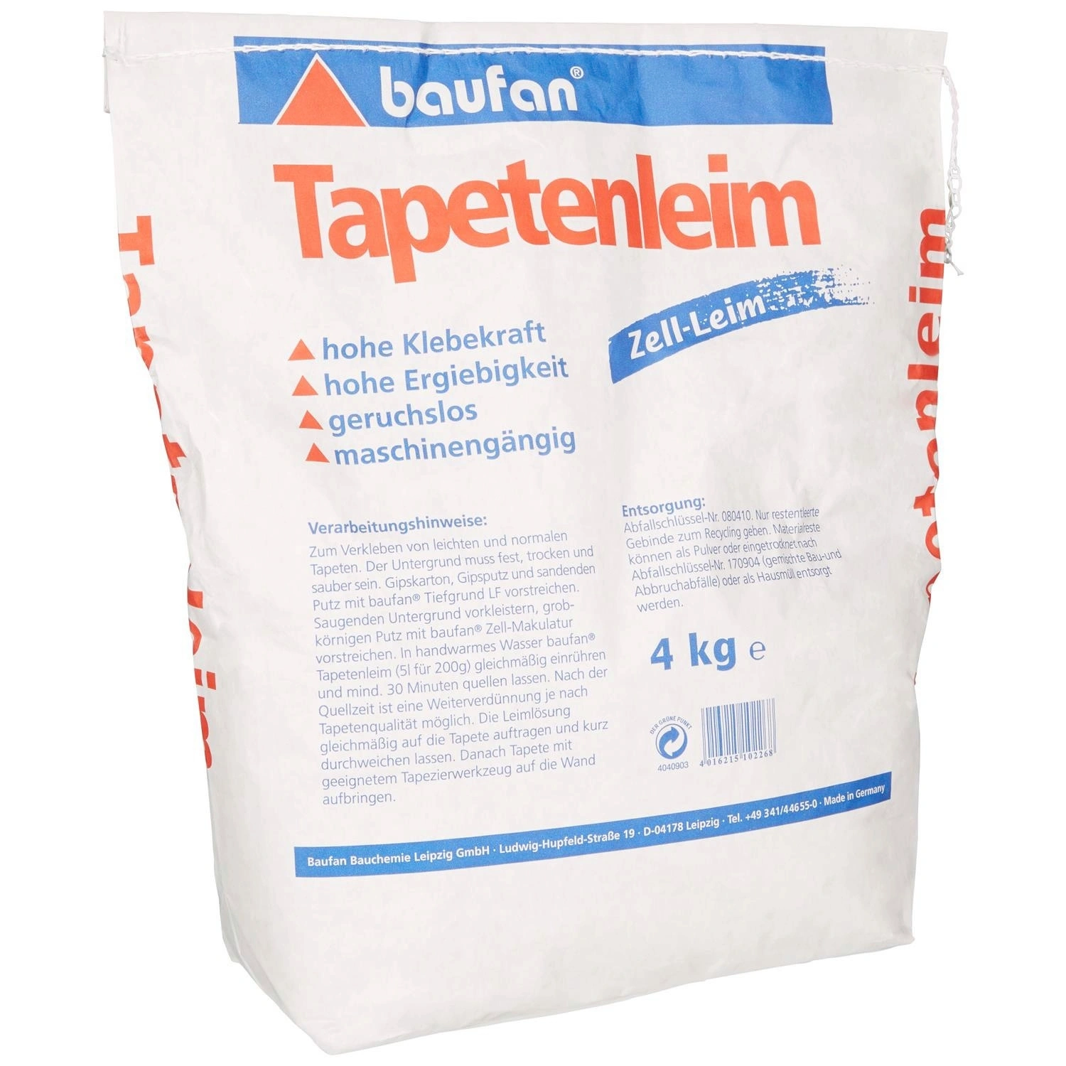 Tapetenkleister »baufan«, 4 kg, altweiß
