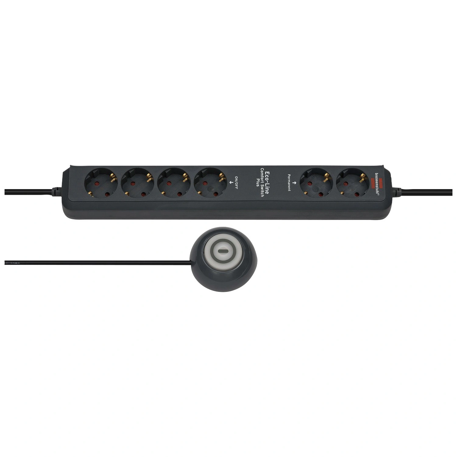 Eco-Line Steckdosenleiste 6-fach anthrazit 1,5m