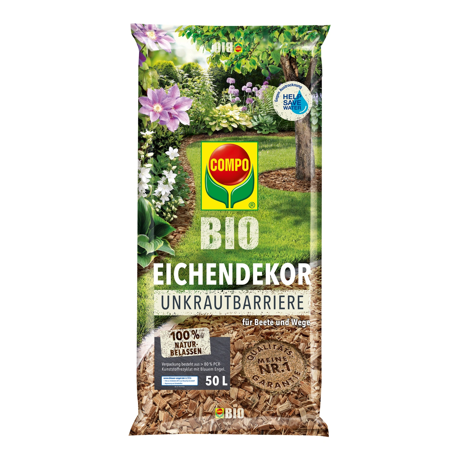 Erde, BIO Eichendekor Unkrautbarriere, 50 l