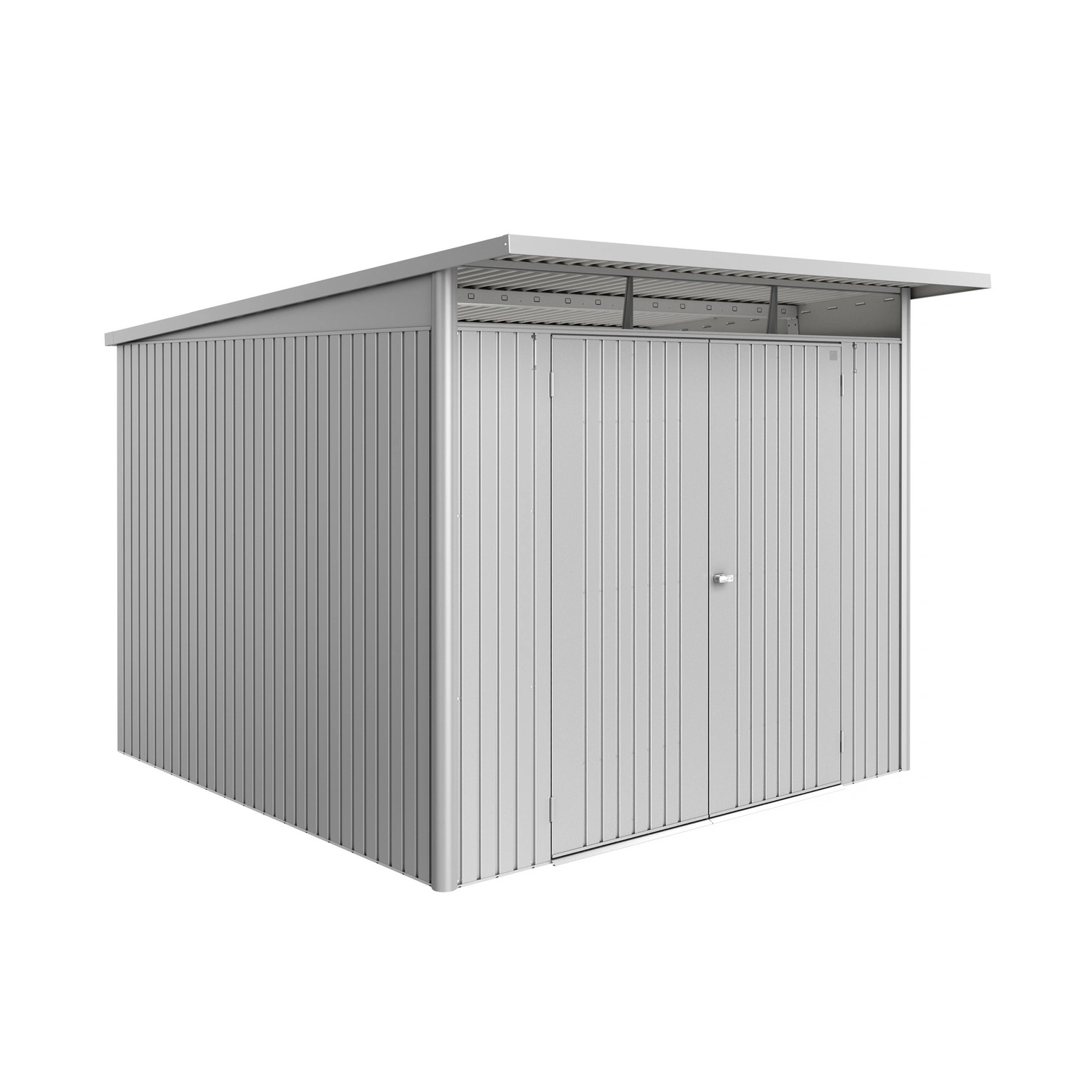 Gerätehaus »AvantGarde Eco«, BxHxT: 260 x 217 x 300 cm (Außenmaß), Gr. A7, silber-metallic,