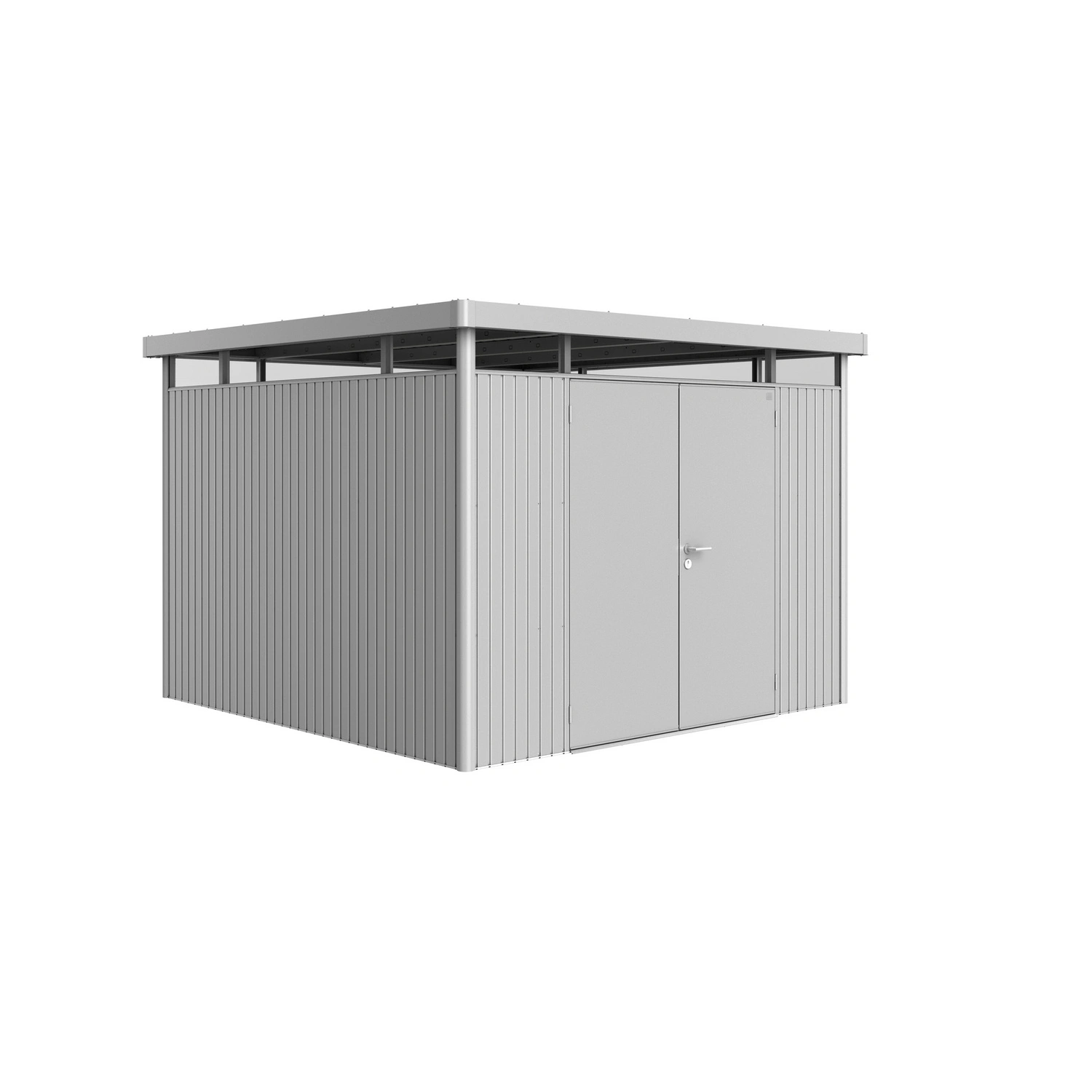 Gerätehaus »Gerätehaus Highline«, BxHxT: 314,3 x 221 x 314,3 cm (Außenmaß), Gr. H6, silber-metallic,