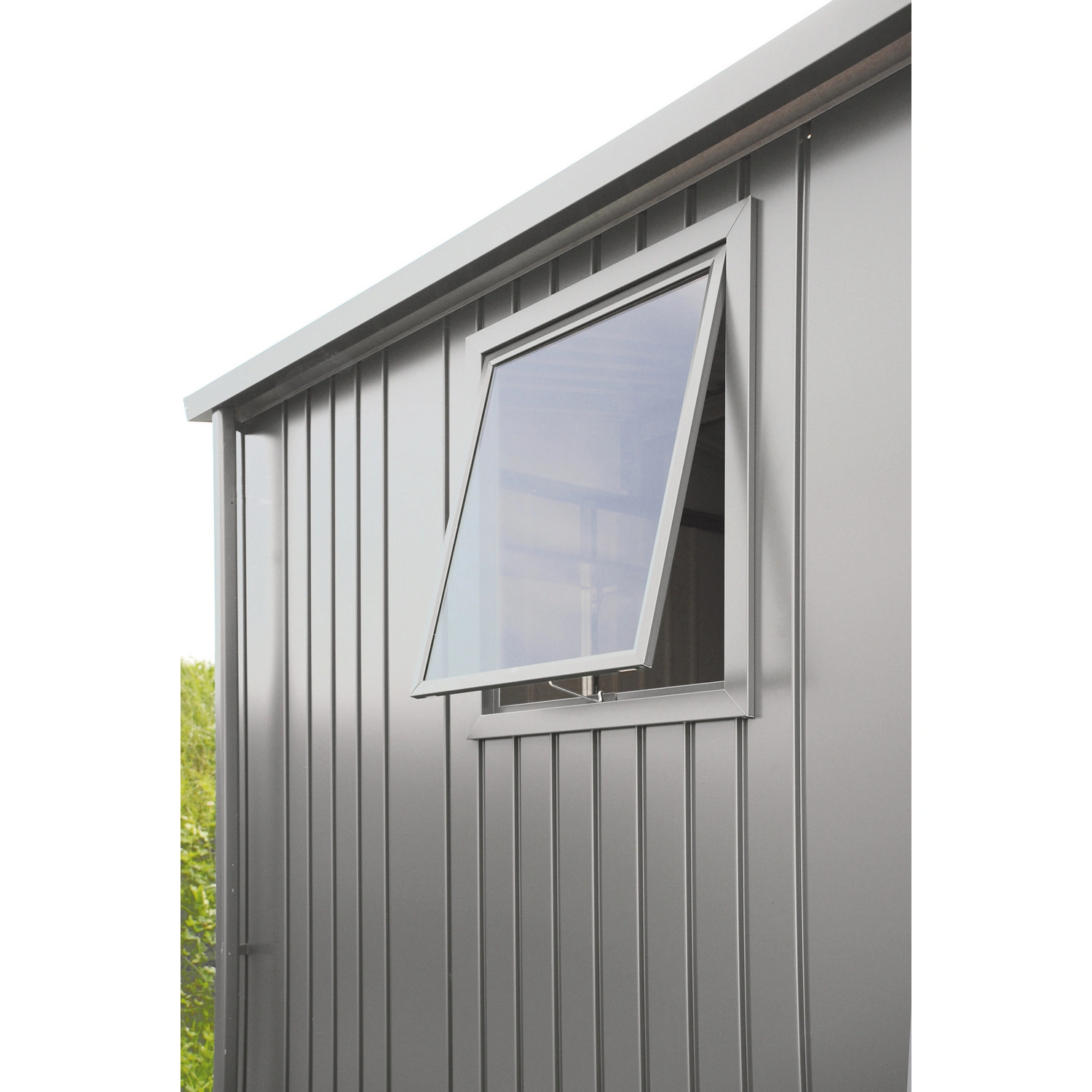 Fenster, BxHxT: 188 x 2,5 x 81,4 cm, für Gerätehaus HighLine, Panorama und AvantGarde, silber-metallic