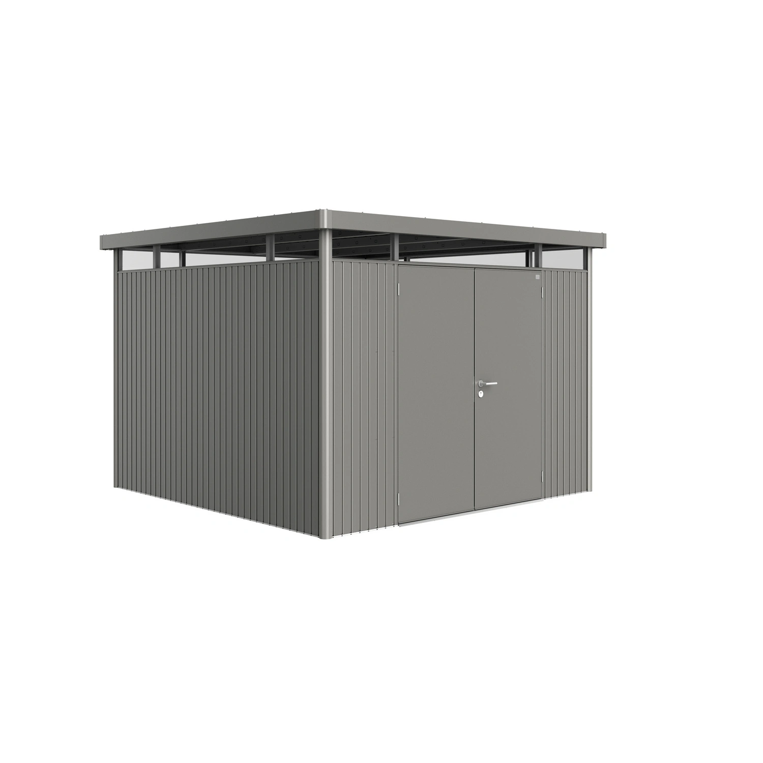Gerätehaus »Gerätehaus Highline«, BxHxT: 314,3 x 221 x 314,3 cm (Außenmaß), Gr. H6, quarzgrau-metallic,