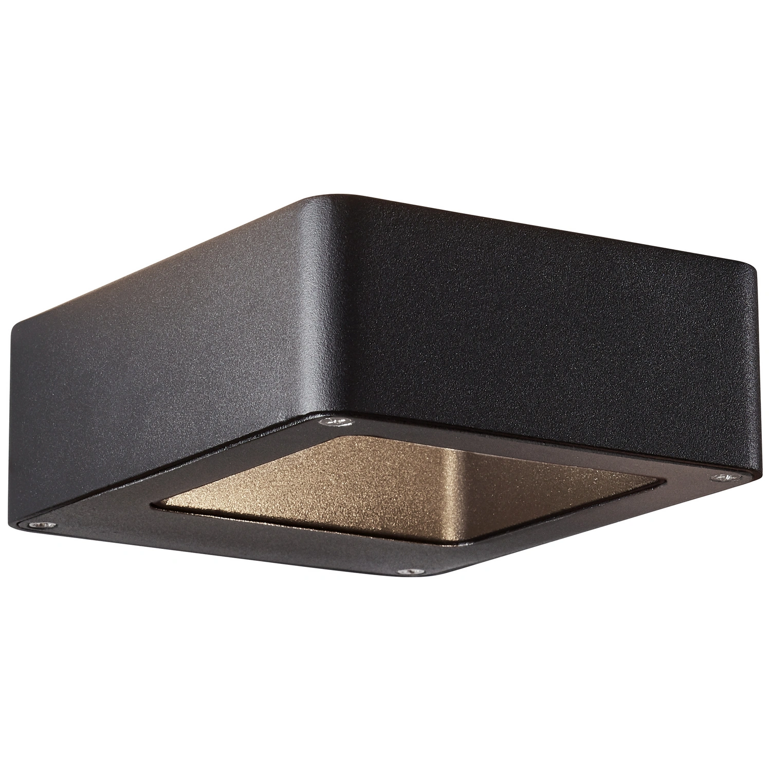 Wandleuchte »Golda«, eckig, schwarz, Metall/Glas