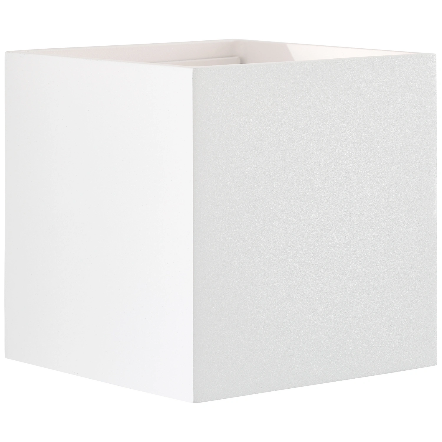 Wandleuchte »Isak«, eckig, weiß, Metall/Glas