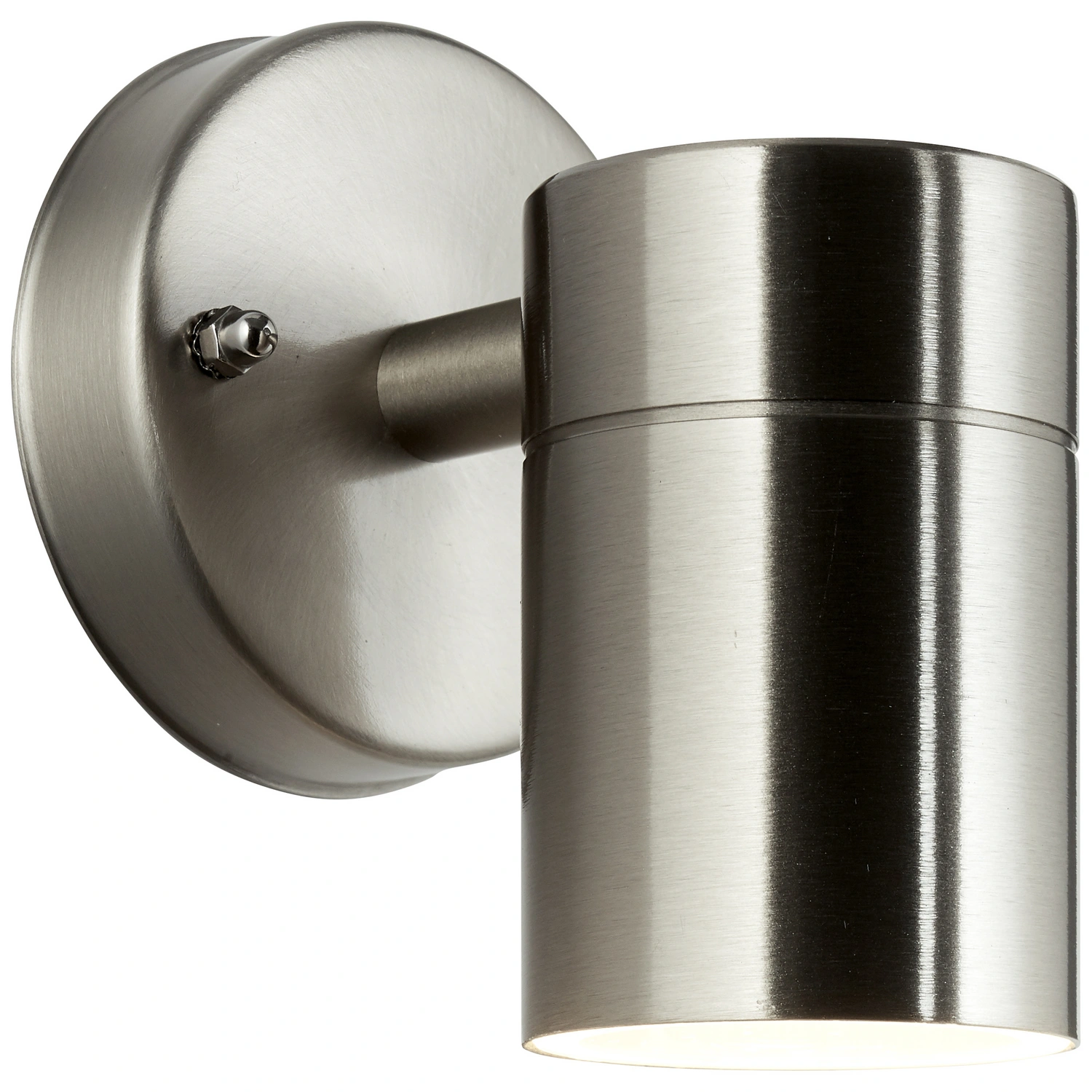 Wandleuchte »Jandy«, rund, edelstahlfarben, Metall/Glas