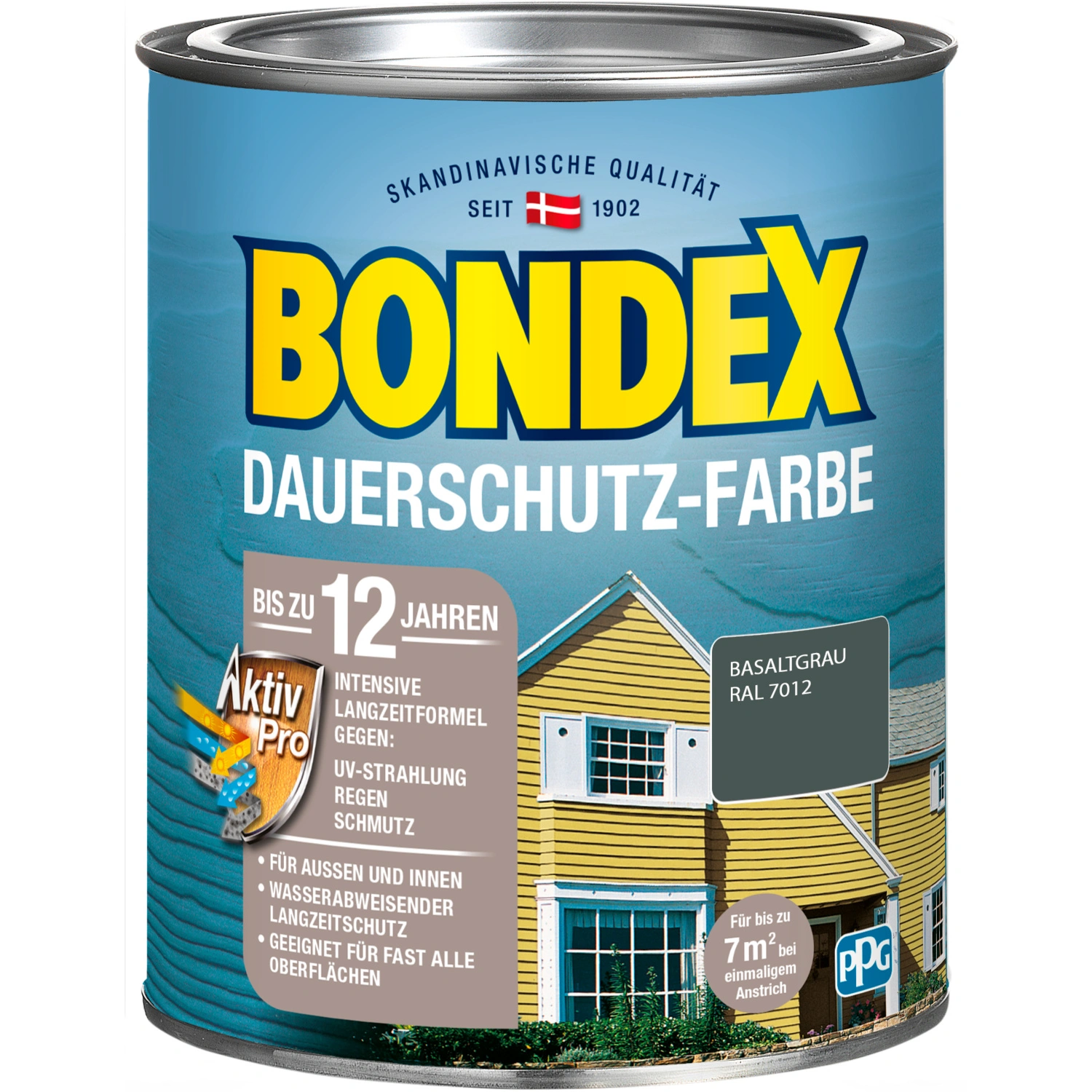 Dauerschutz-Farbe, basaltgrau, 0,75 Liter