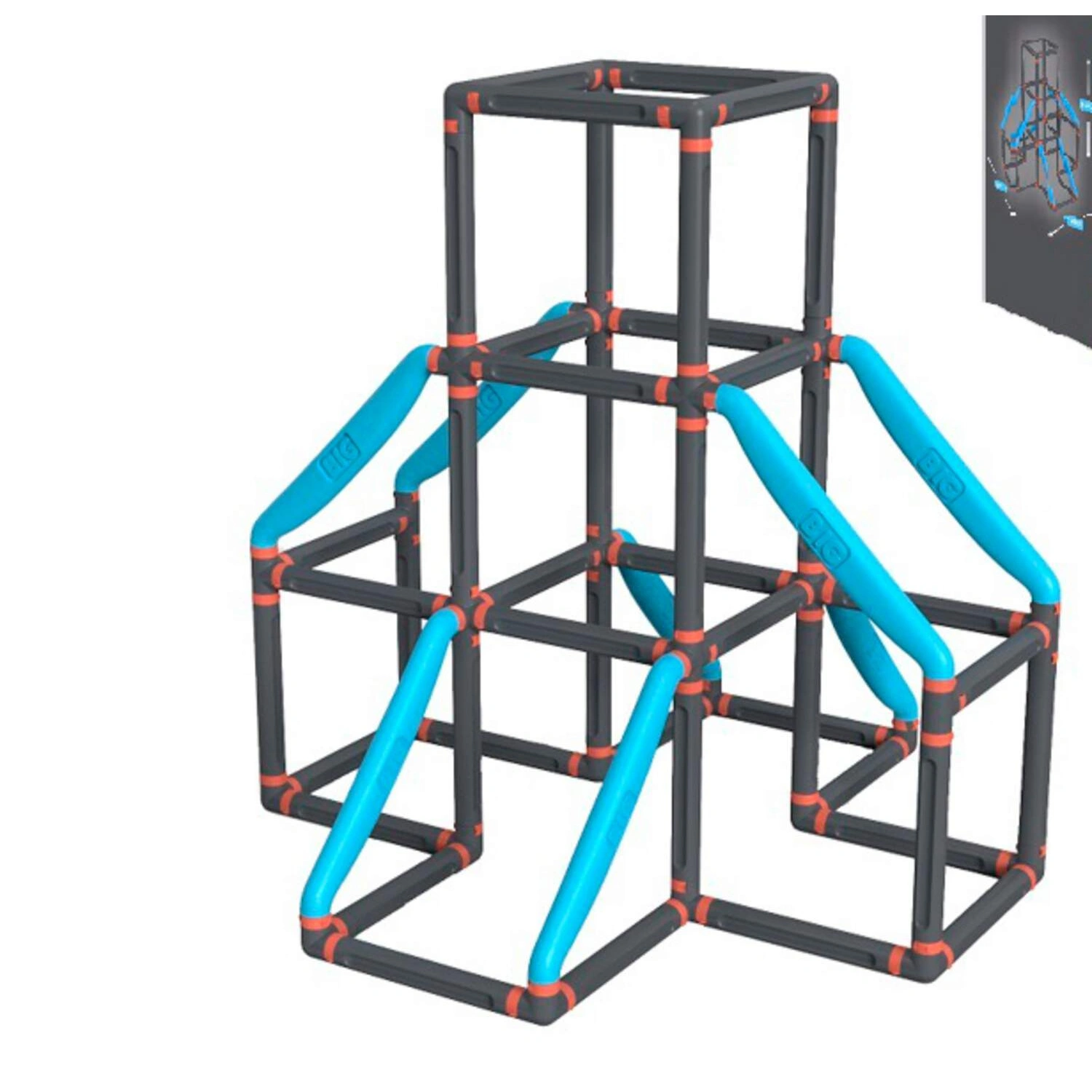Klettergerüst »Kraxxl – The Tower«, schwarz/blau, für Kinder von 3 – 7 Jahren
