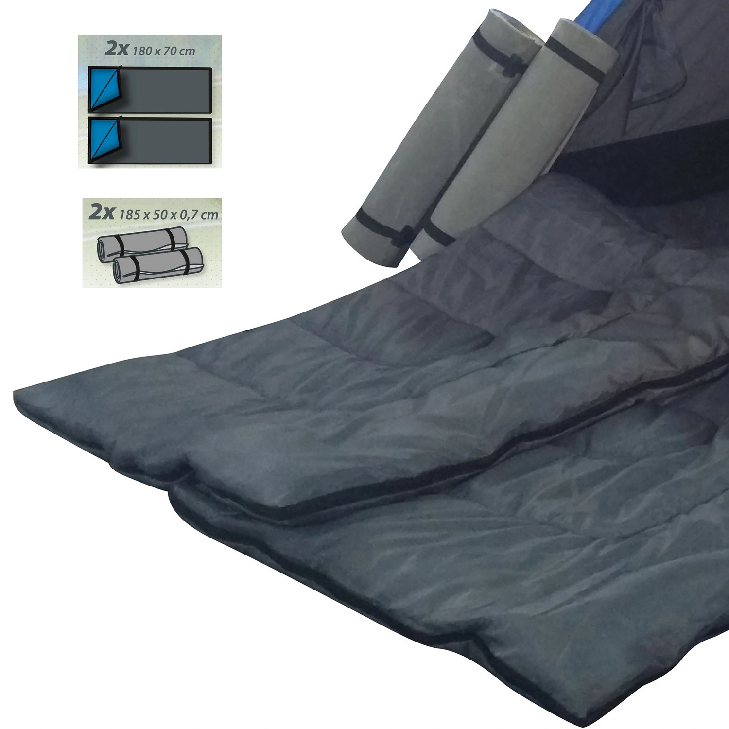 Zelt »Festival«, BxHxT: 205 x 150 x 105 cm, Polyester, inkl. 2 Schlafsäcke und 2 Isomatten