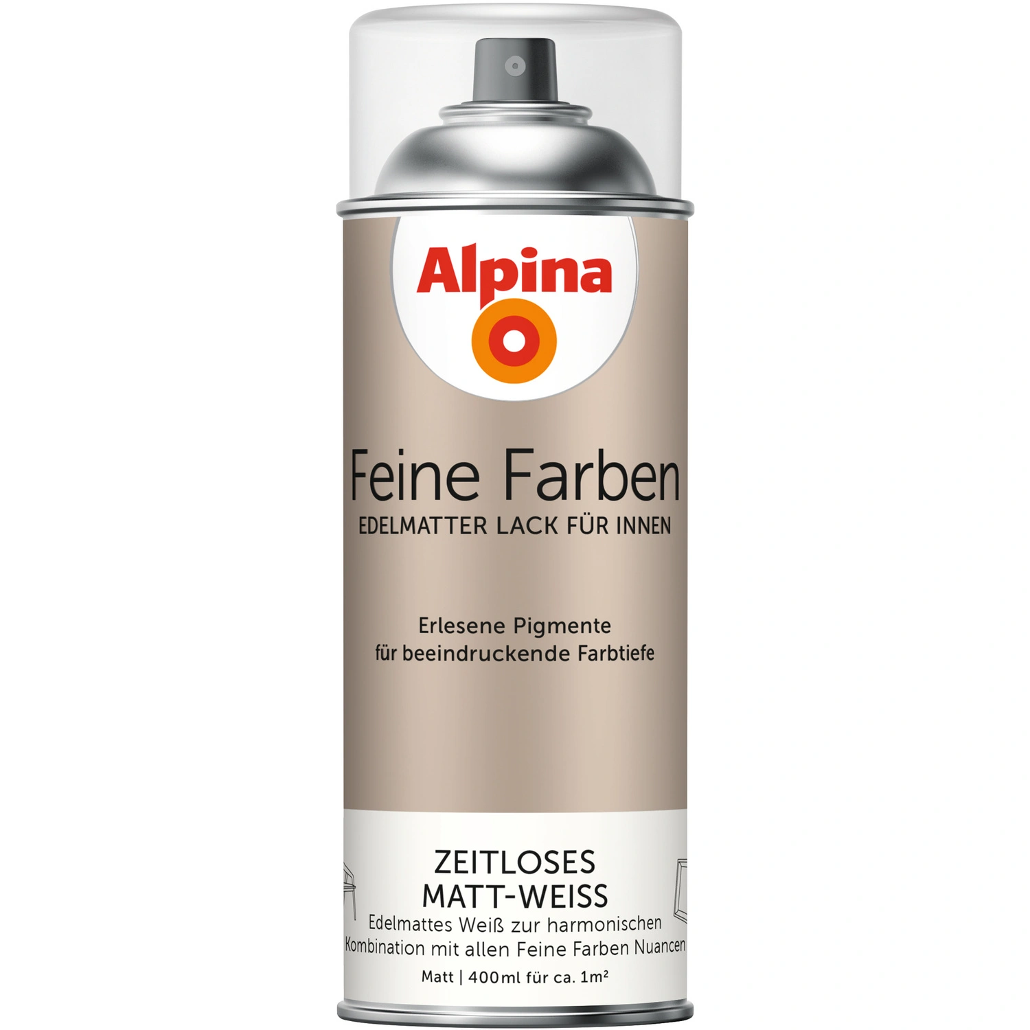 Sprühlack »Feine Farben«, 400 ml, für ca. 1 m², weiß, edelmatt