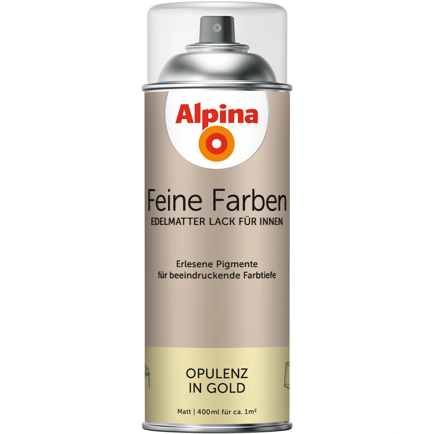 Sprühlack »Feine Farben«, 400 ml, für ca. 1 m², goldfarben, edelmatt