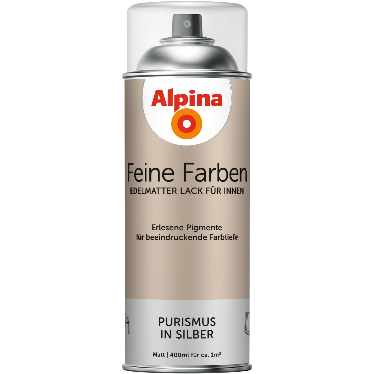 Sprühlack »Feine Farben«, 400 ml, für ca. 1 m², grau, edelmatt