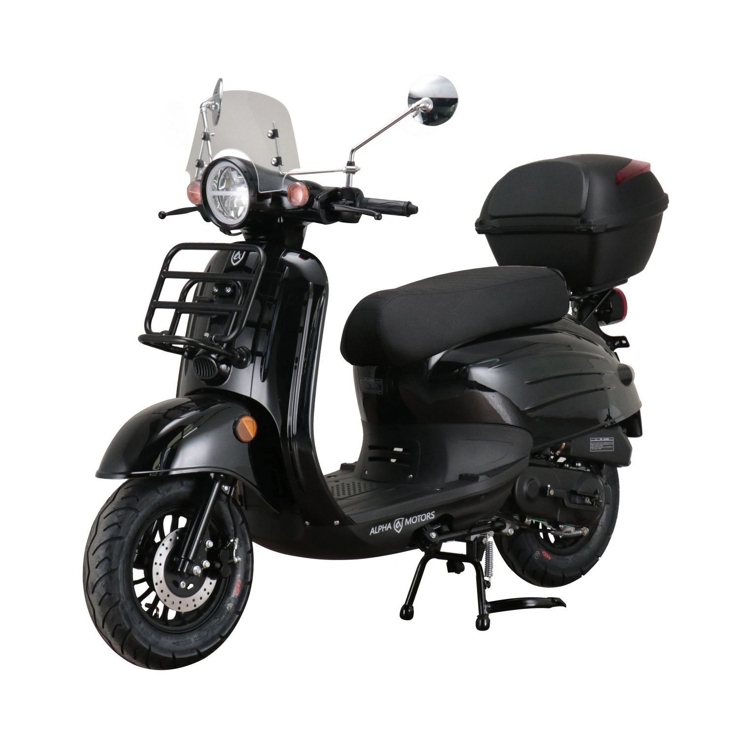 Motorroller »Adria«, 50 ccm, 45 km/h, EURO 5, schwarz, inkl. Windschild und Topcase