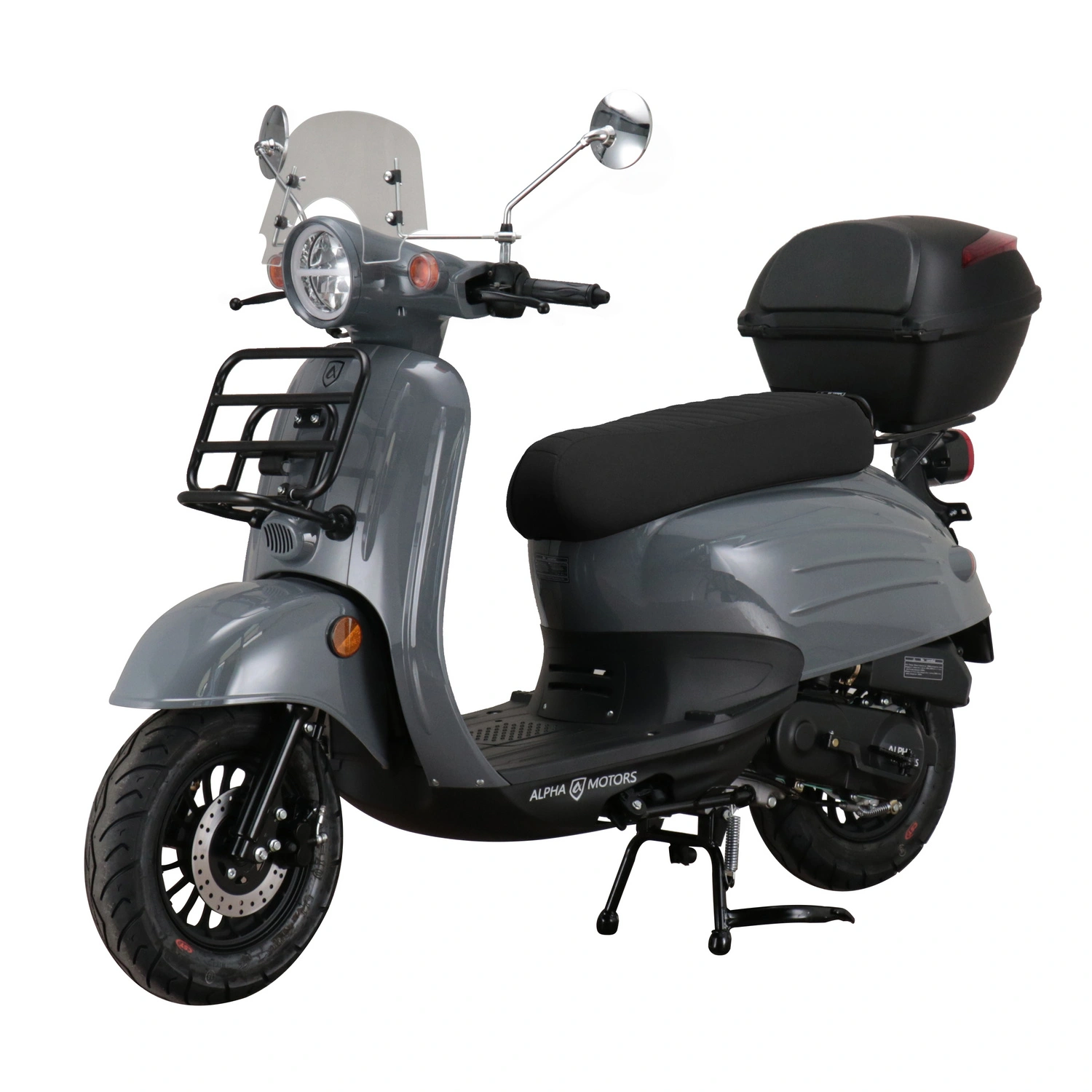 Mofa »Adria«, 50 ccm, 25 km/h, EURO 5, grau, inkl. Windschild und Topcase