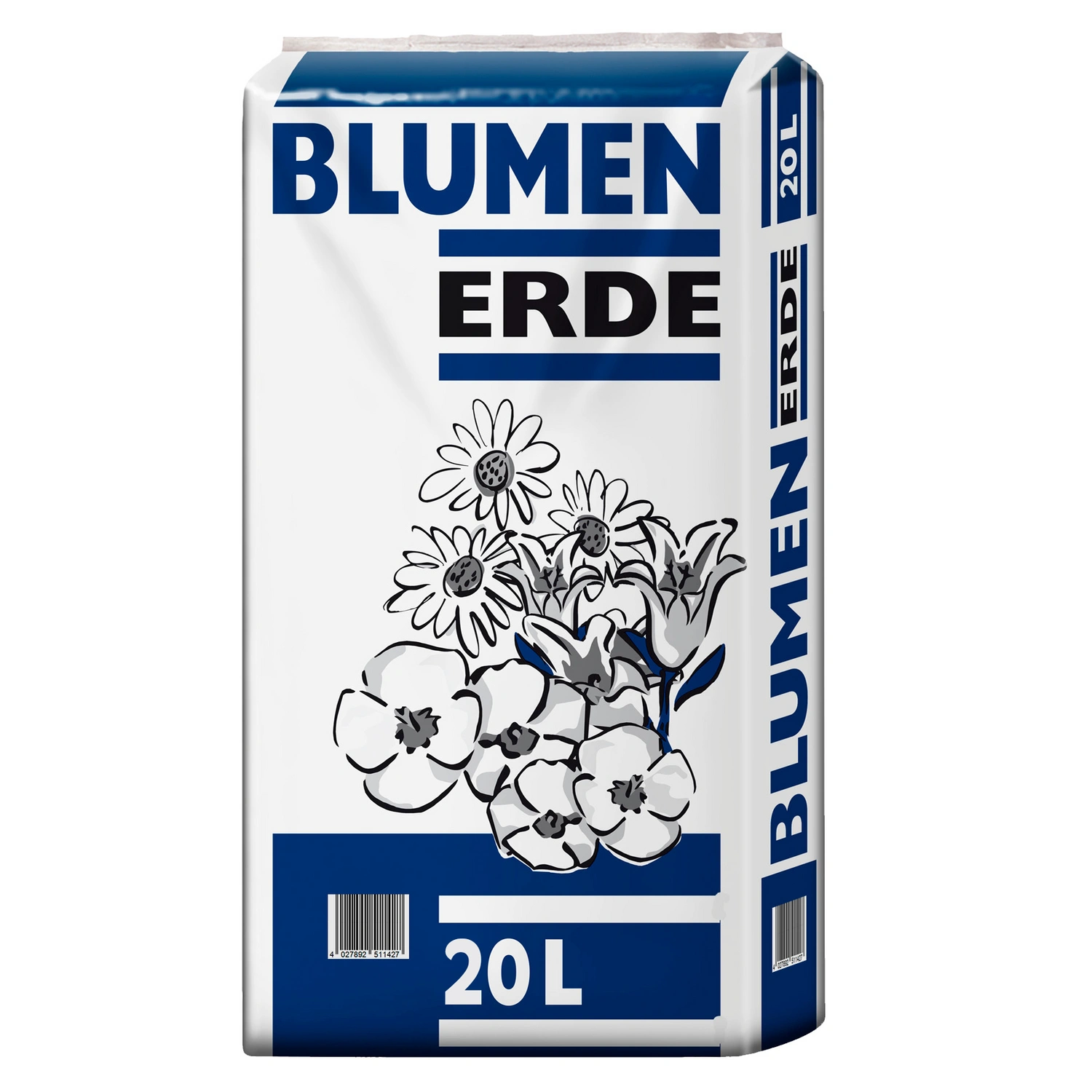 Blumenerde, 20 l, gesackt, pH-Wert: neutral (ph 6,5 – 7)