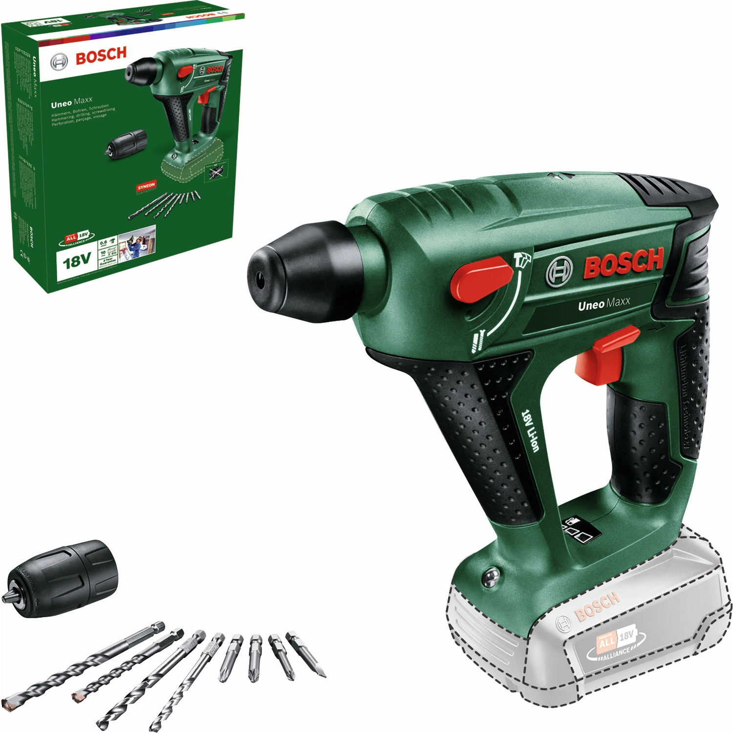 Akku-Bohrhammer »Uneo Maxx 18 Solo«, 18 V, ohne Akku