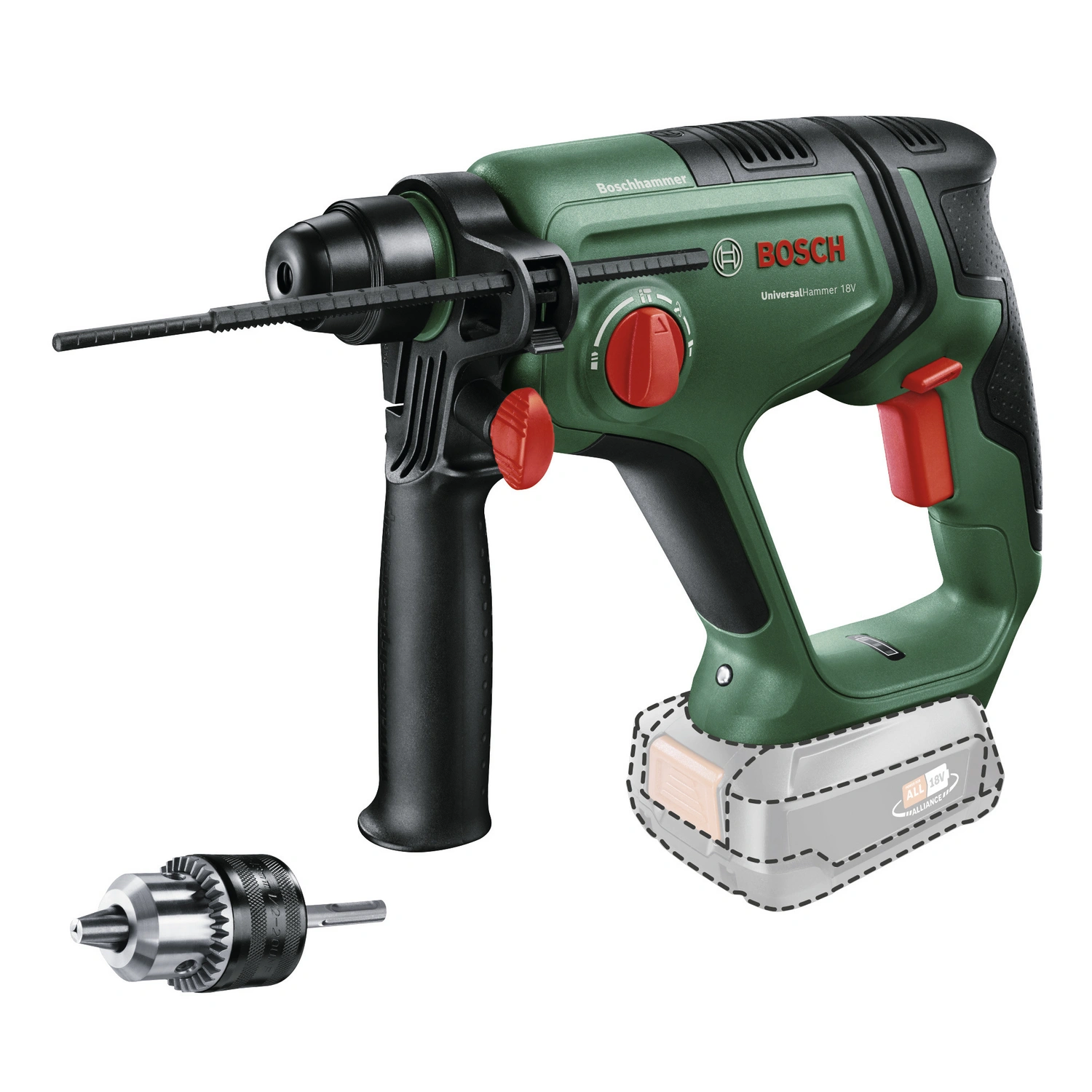 Akku-Bohrhammer »UniversalHammer«, 18V, inkl. Rundschaftadapter, ohne Akku und Ladegerät