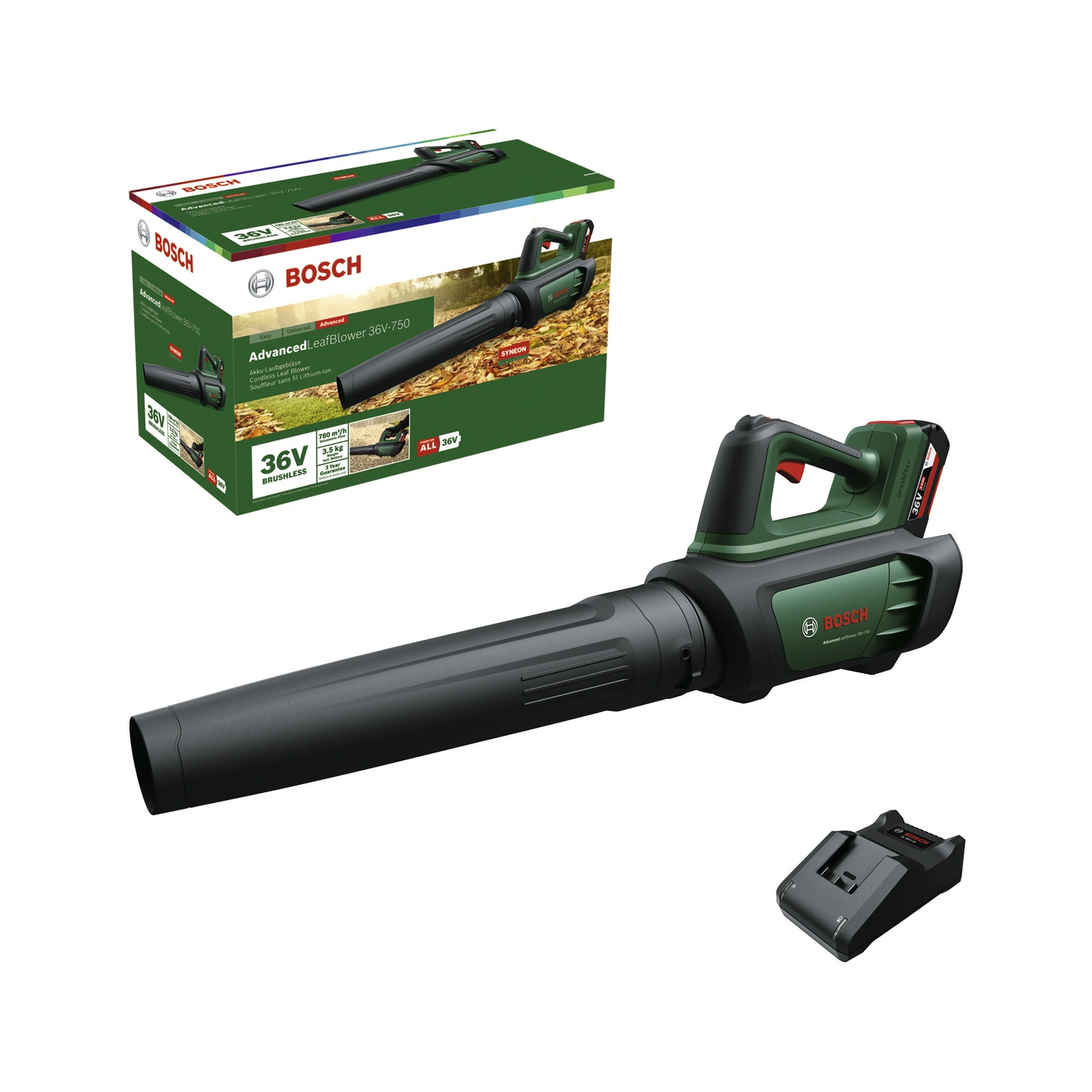 Akku-Laubbläser »AdvancedLeafBlower 36V-750«, 36 V, grün, mit Akku