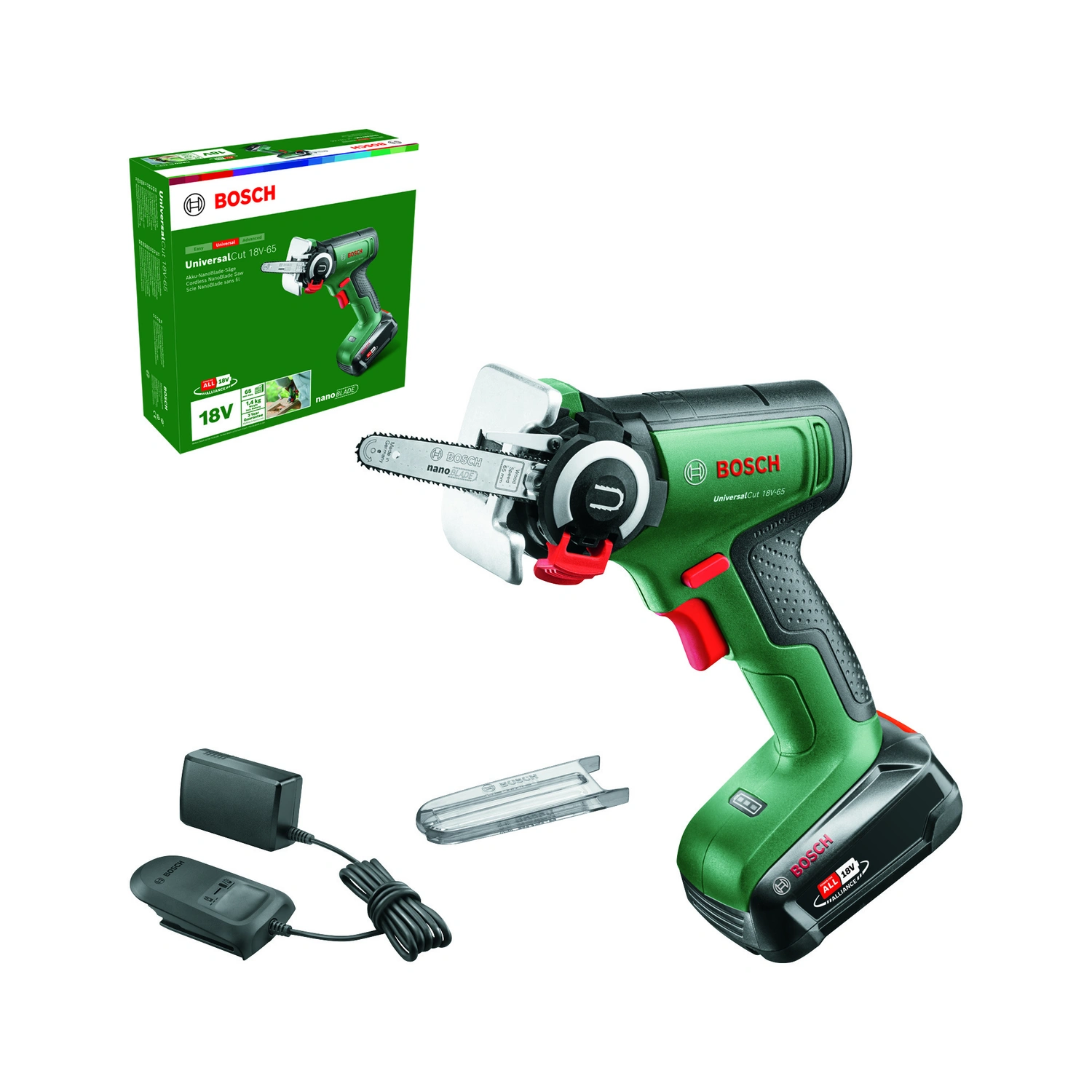 Akku-Säge »UniversalCut 18V-65«, 18 V, grün, mit Akku