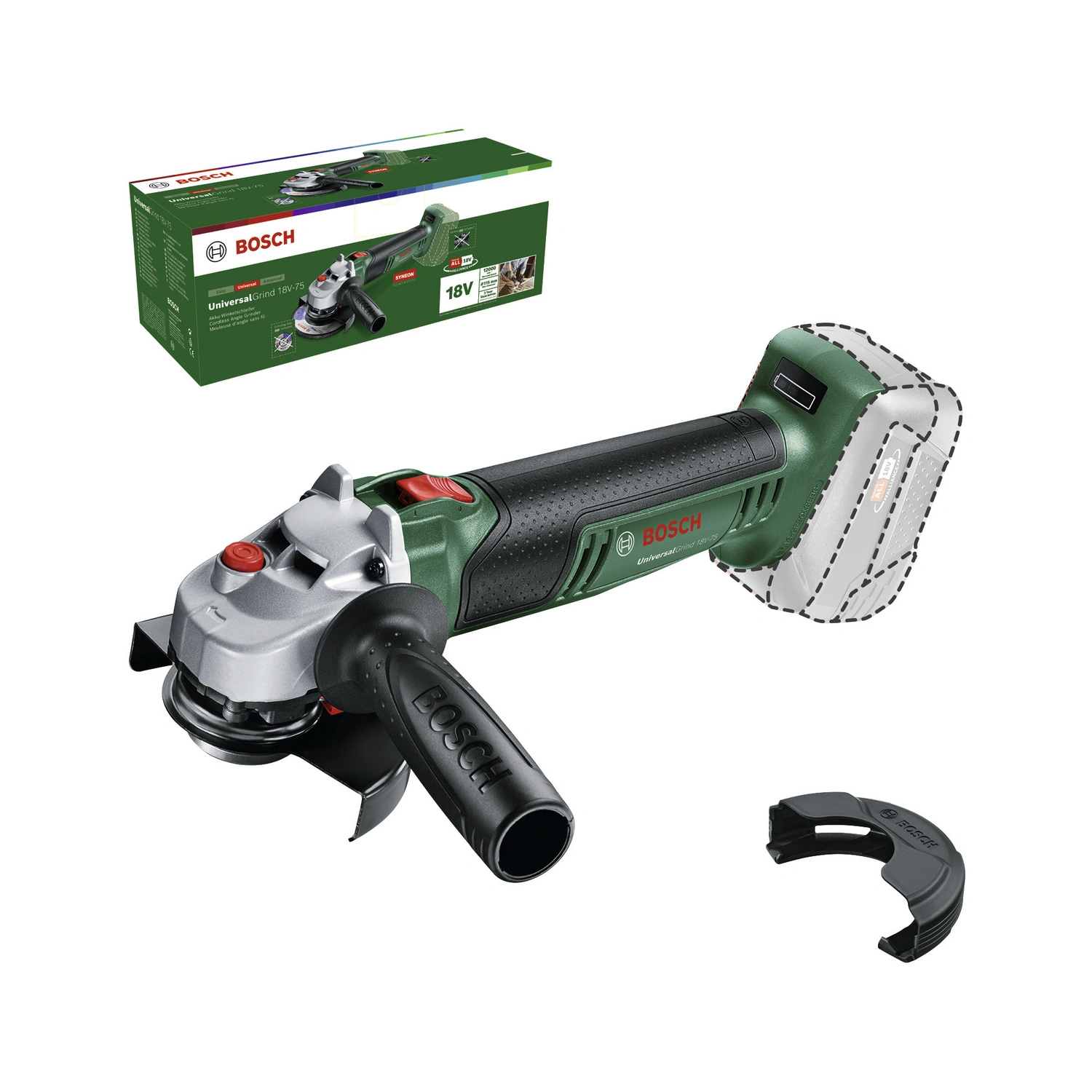Akku-Winkelschleifer »UniversalGrind 18V-75«, Ø Schleifscheibe: 115 mm, 18 V, ohne Akku
