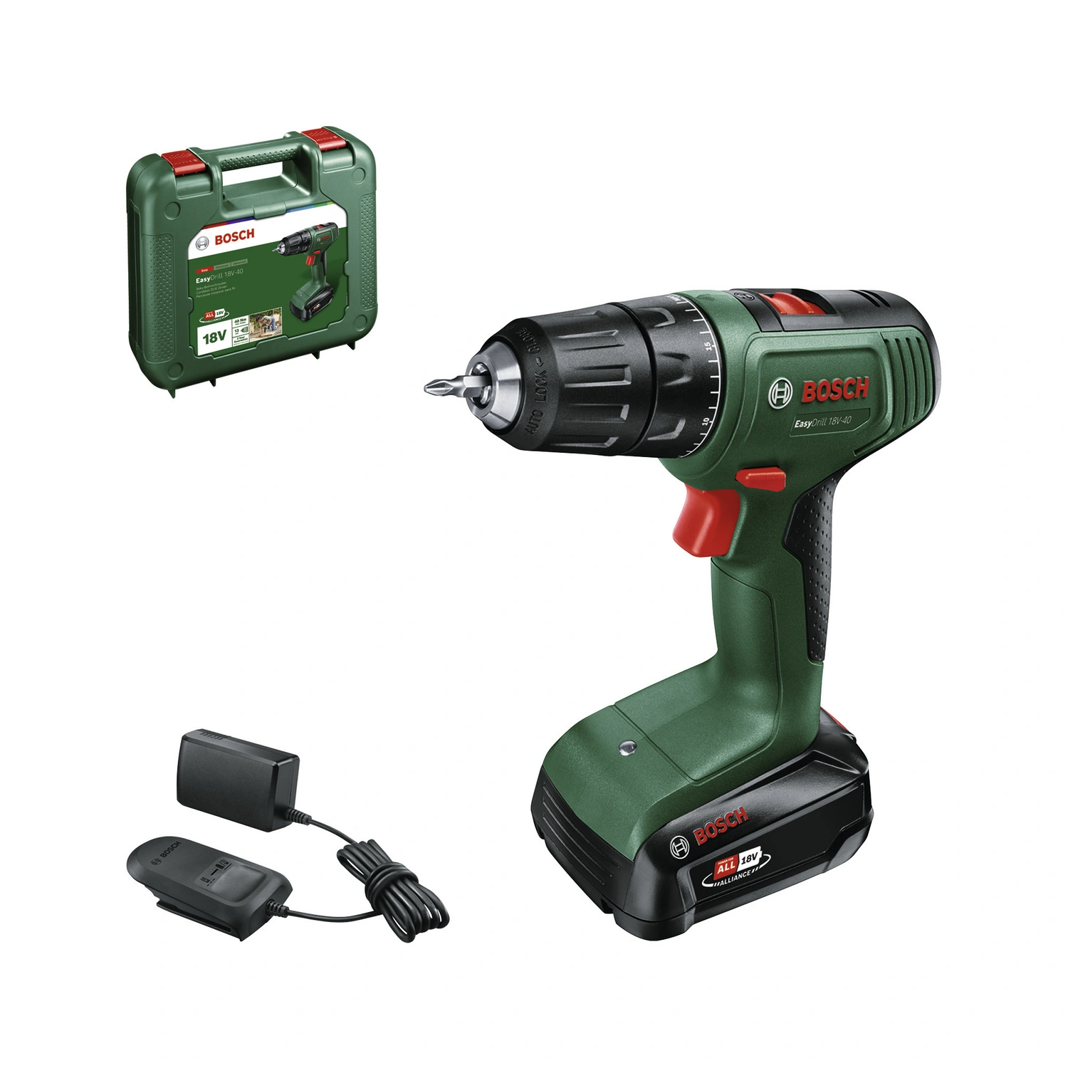Akku-Zweigang-Bohrschrauber »EasyDrill 18V-40«, 1 Akkupack PBA 18V 2,0Ah W-B
