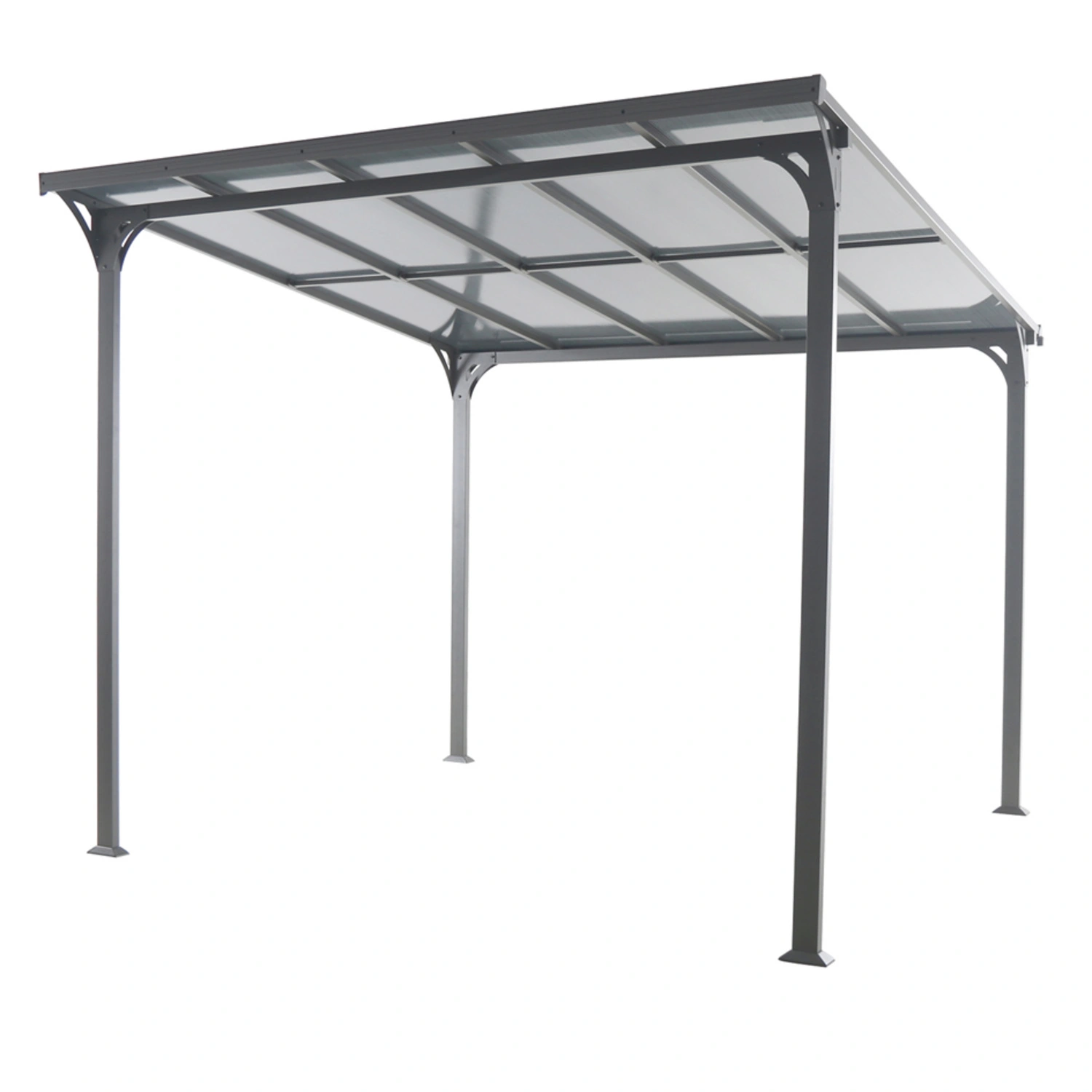 Anstell-Pavillon, Flachdachdach, quadratisch, BxT: 300 x 300 cm