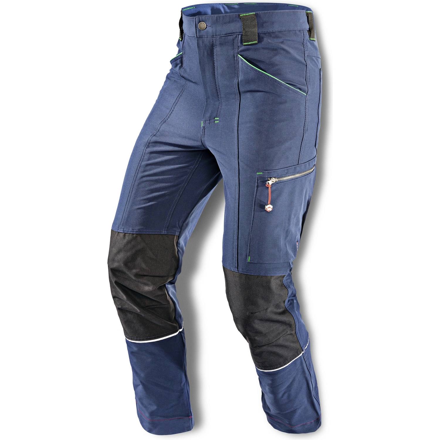 Arbeitshose »Flexit Plus«, marine, Polyester/Elasthan, mit vorgeformtem, verstärktem Kniebereich