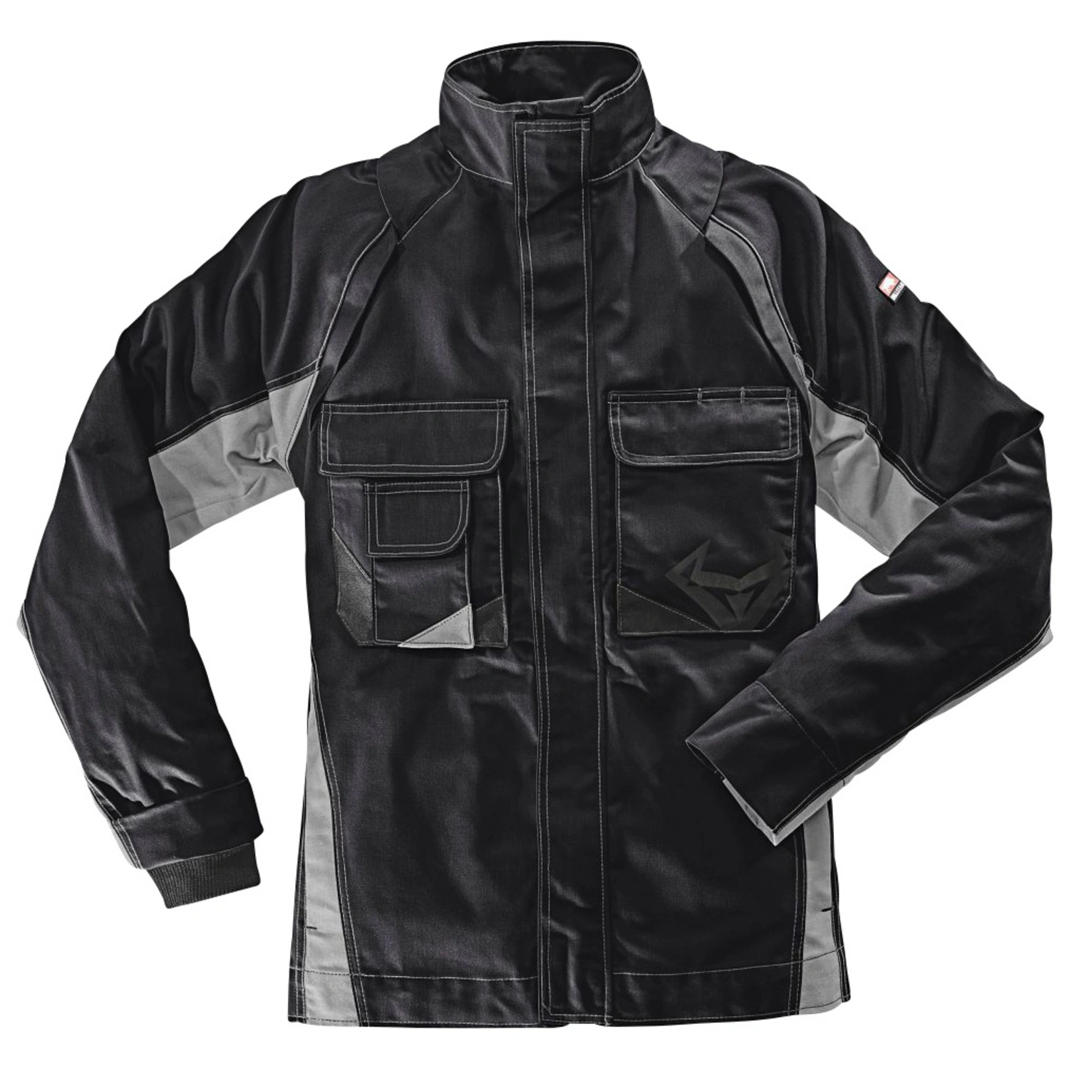 Arbeitsjacke, schwarz/grau, Polyester/Baumwolle, Gr. S