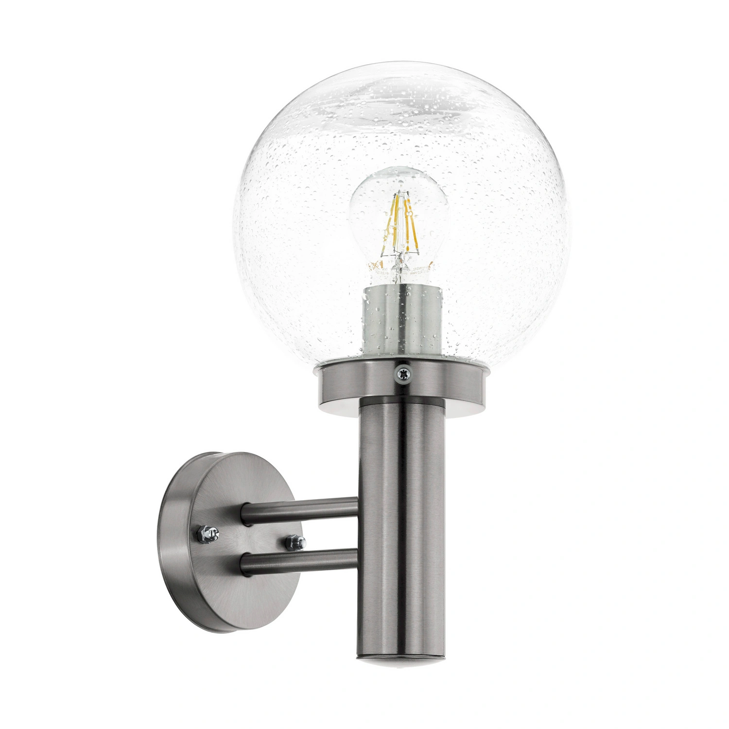 Außenleuchte »Campovalano«, E27, max. 1x 60W, stahlfarben, klar