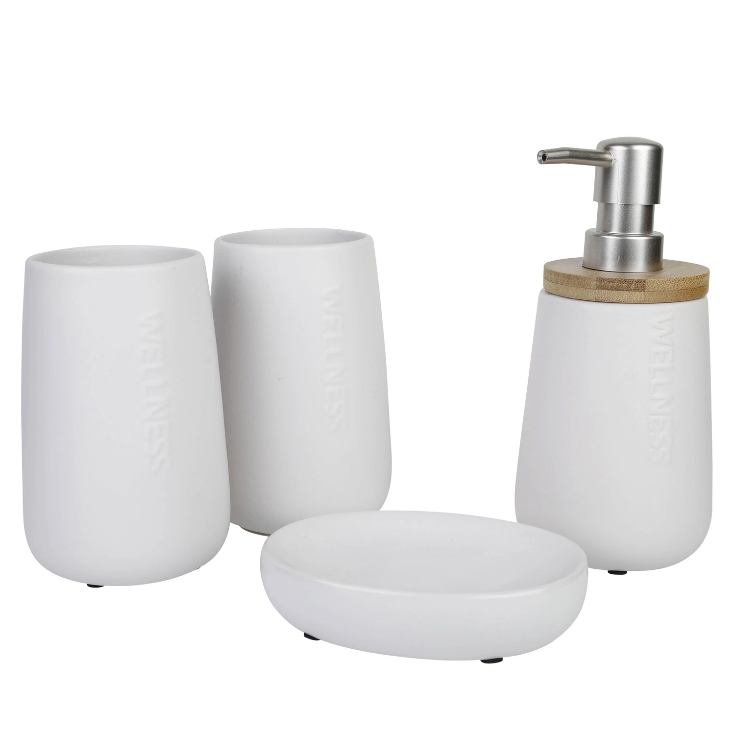 Bad-Accessoire-Set »Bonja«, Keramik, weiß