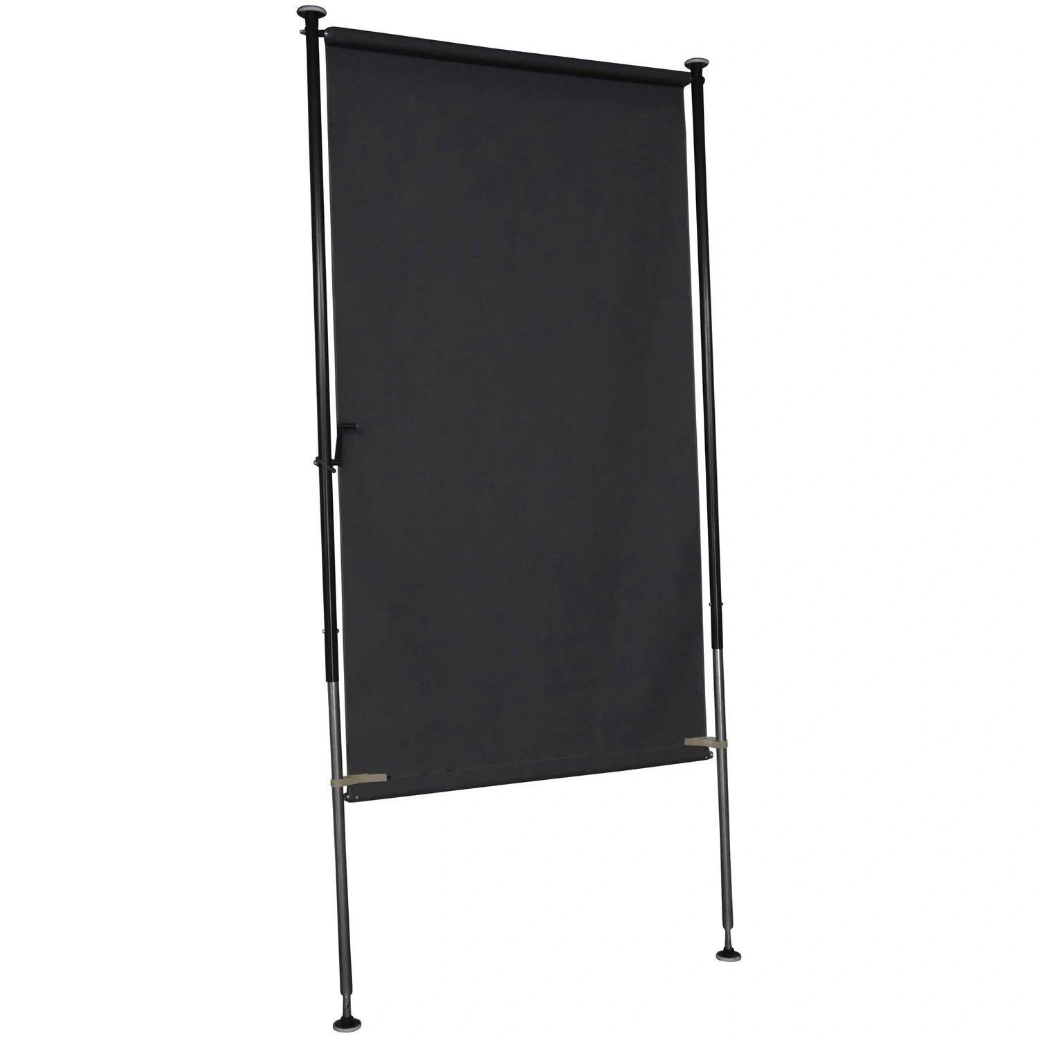 Klemmmarkise, BxT: 400×150 cm, grau/weiss/gelb gestreift