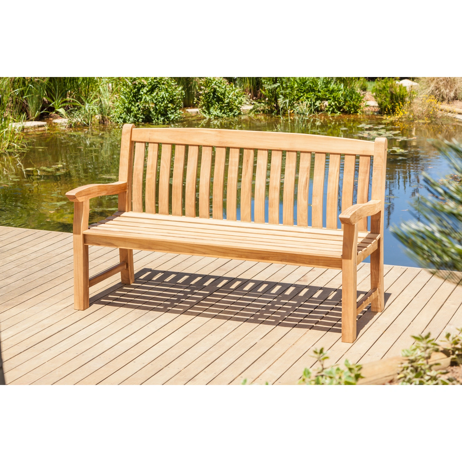 Bank »Costeau«, Holz, 3-Sitzer, BxHxT: 160 x 96 x 71,5 cm
