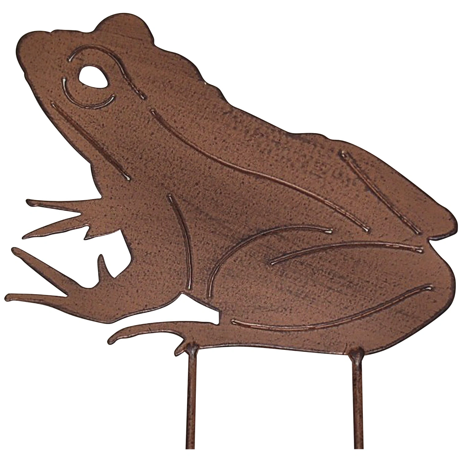 Beetstecker, Frosch, rostfarben, Metall