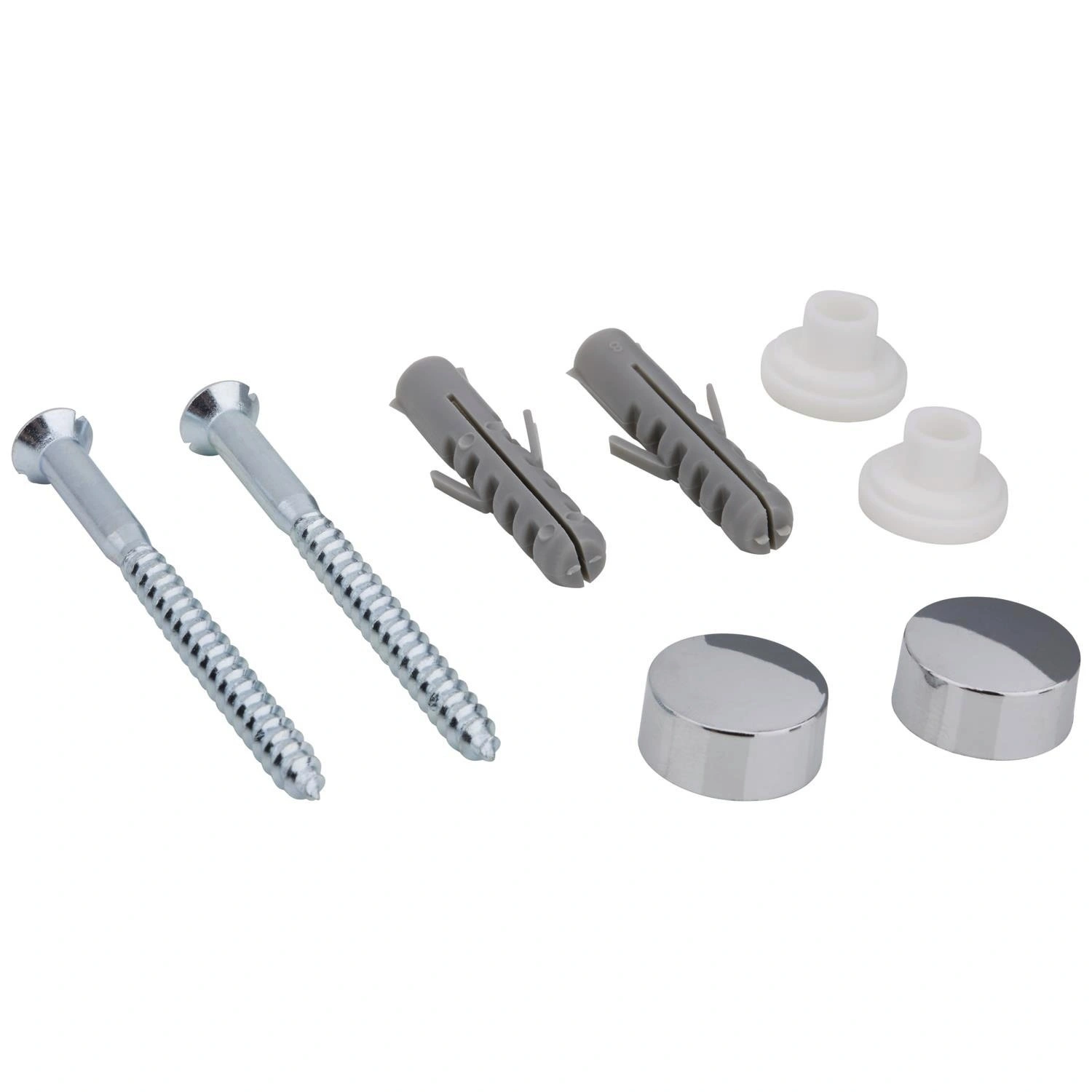 Befestigungssatz, Kunststoff/Metall, silberfarben