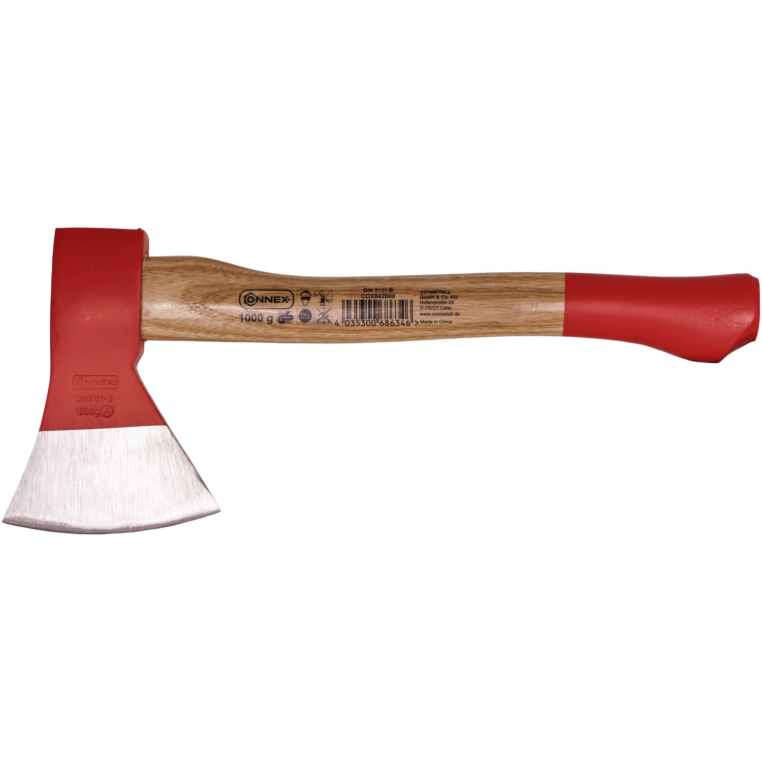 Beil, 1,255 kg, rot/schwarz