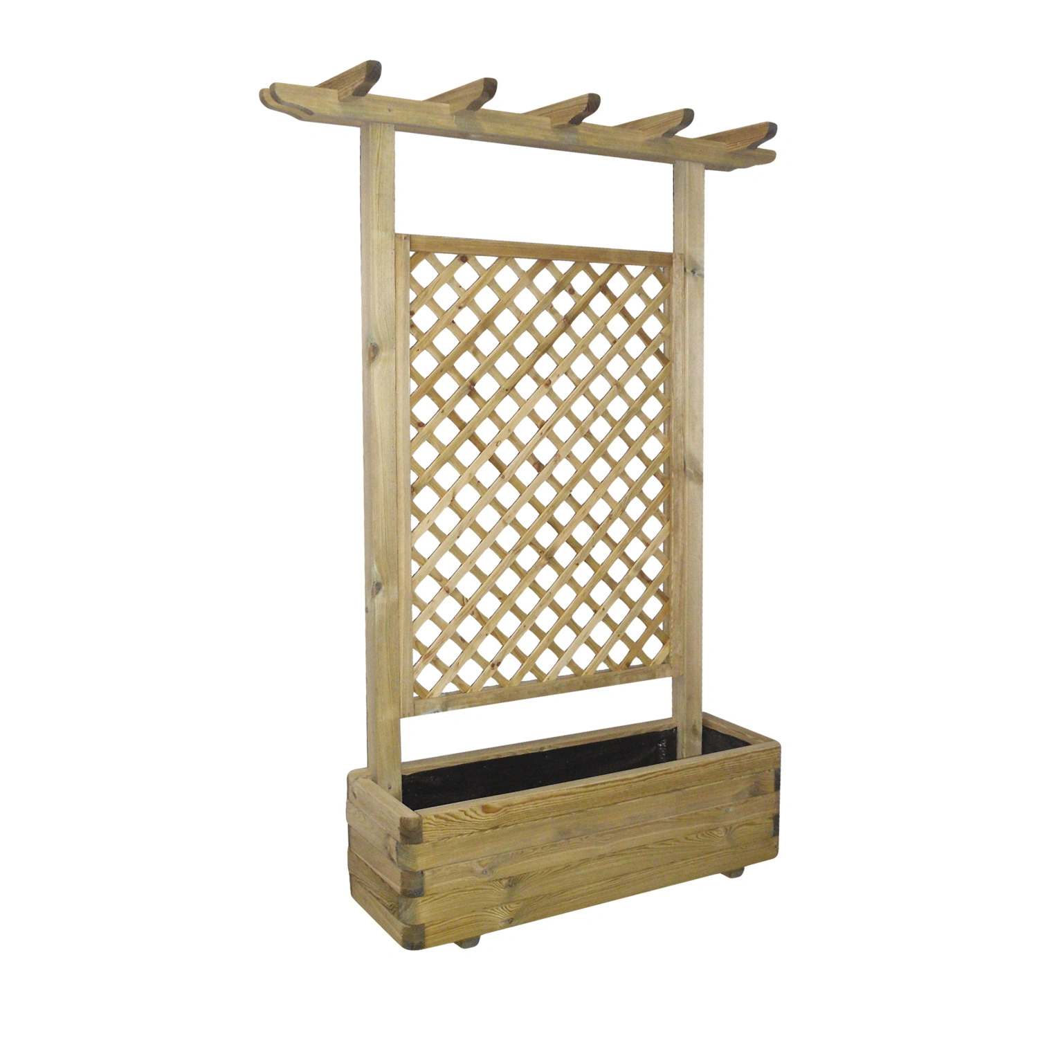Blumenkasten »Basic«, BxH: 40 x 220 cm, grün, Kiefernholz