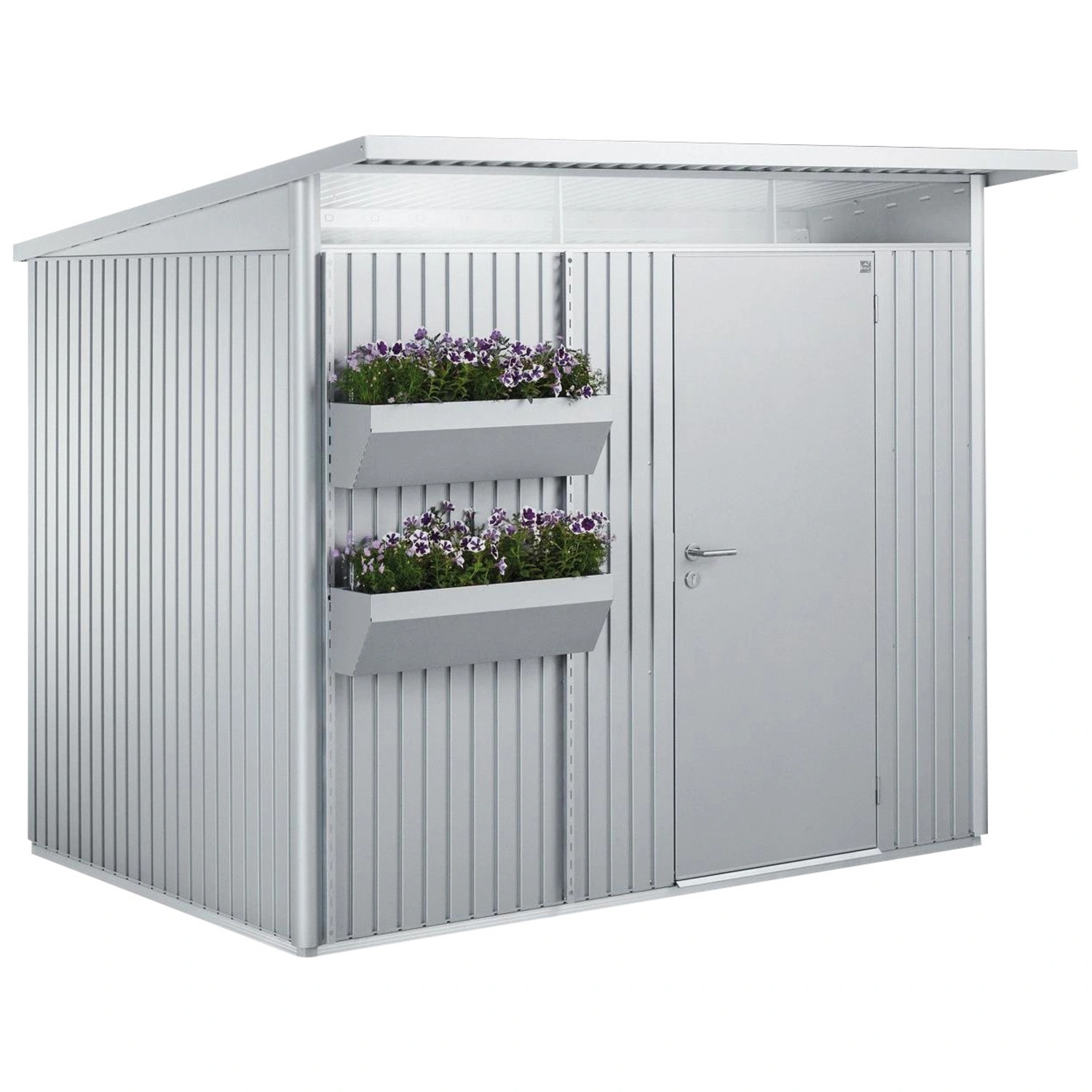 Blumenkasten »FloraBoard«, BxH: 82 x 188 cm, silberfarben, Stahlblech