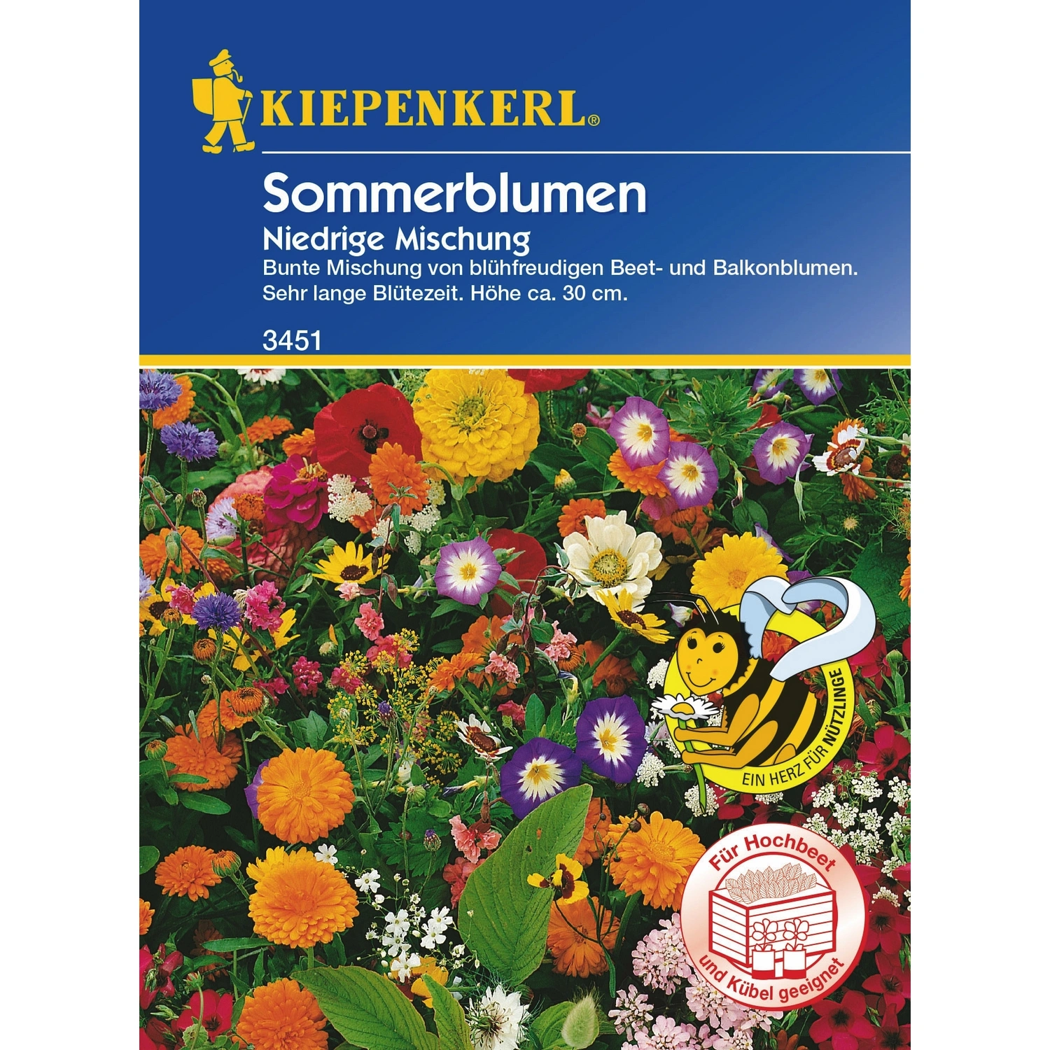 Blumenmischung »Niedrige Sommerblumen«, 1 – 2 m²