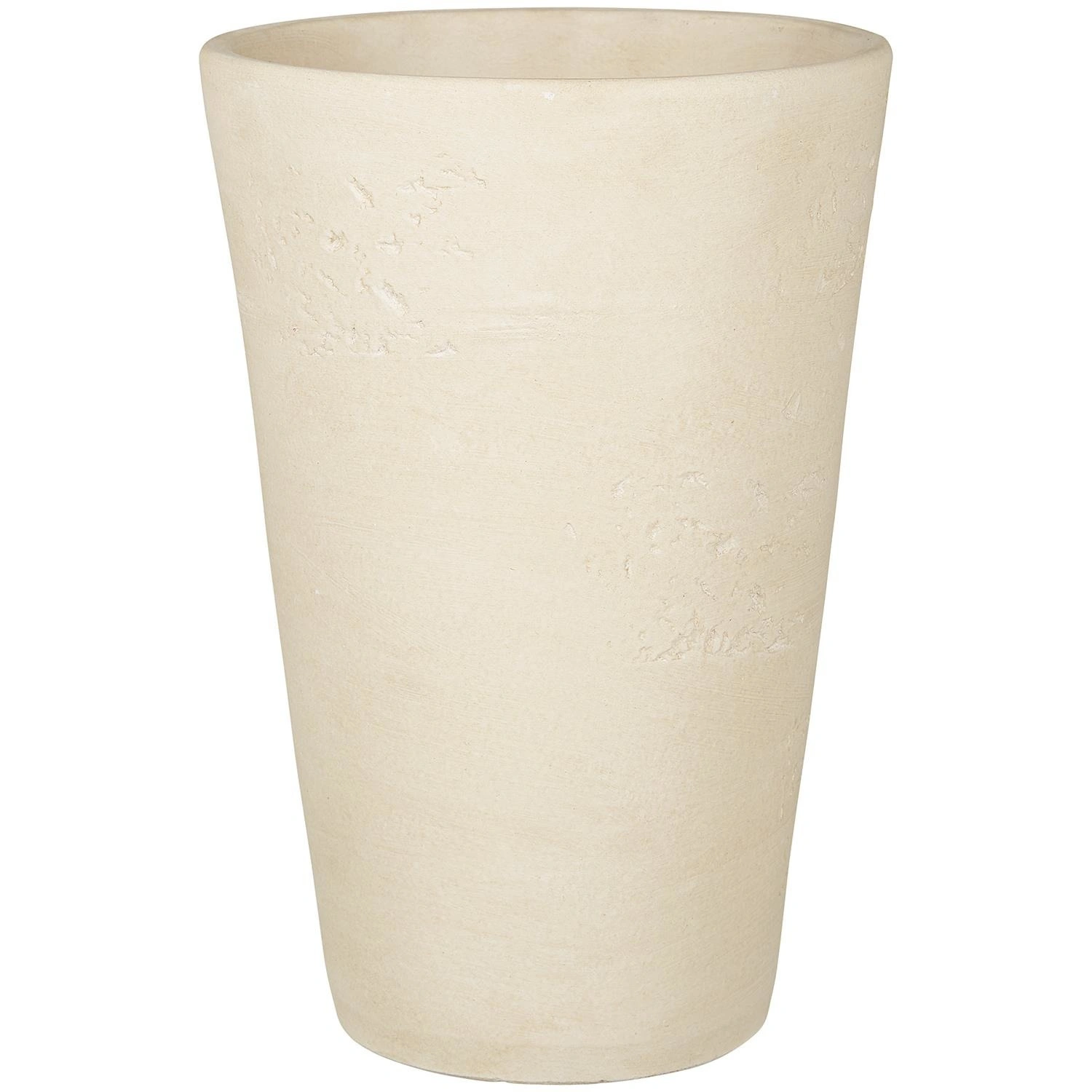 Blumentopf, Höhe: 25 cm, creme, Keramik