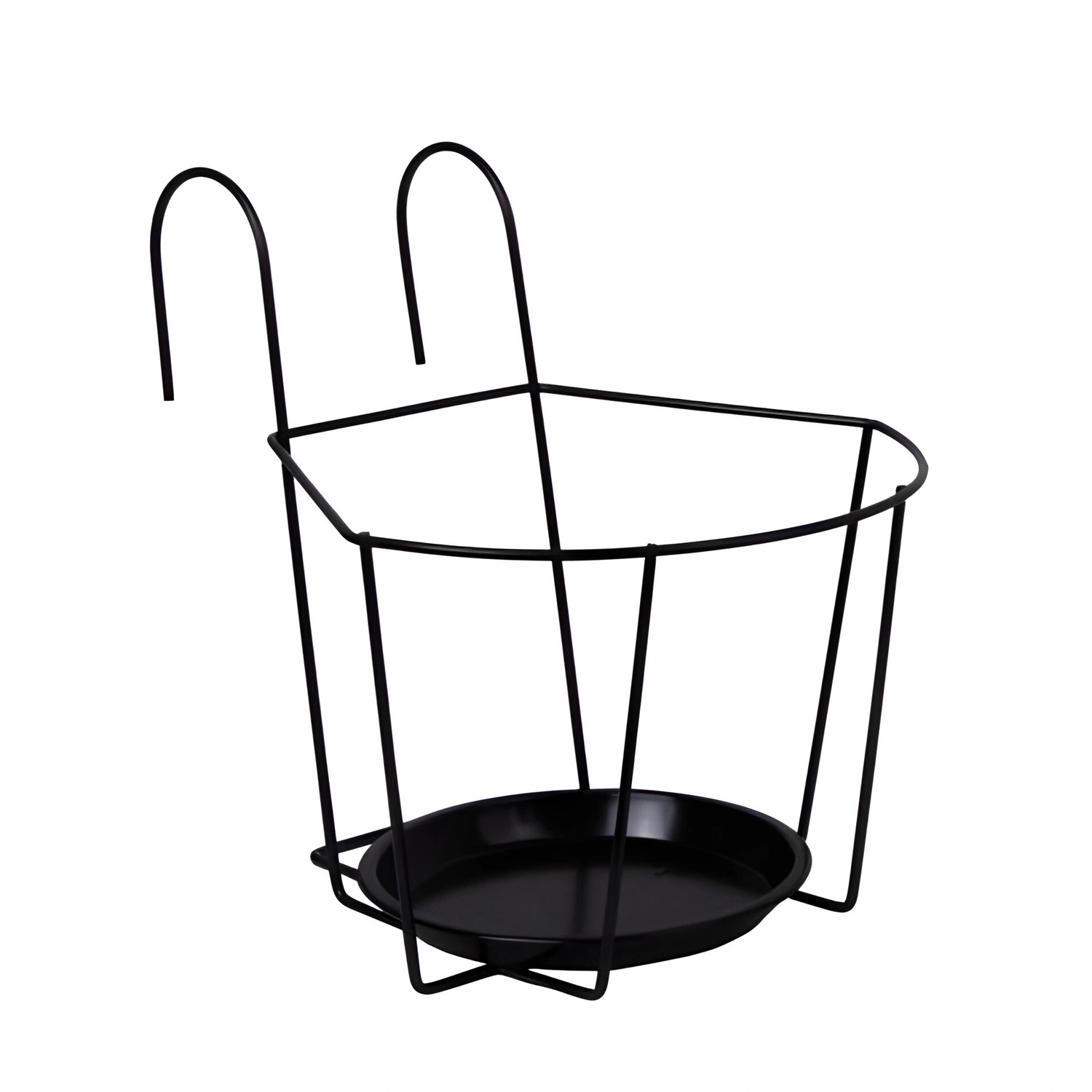 Blumentopfhalter, Metall, schwarz