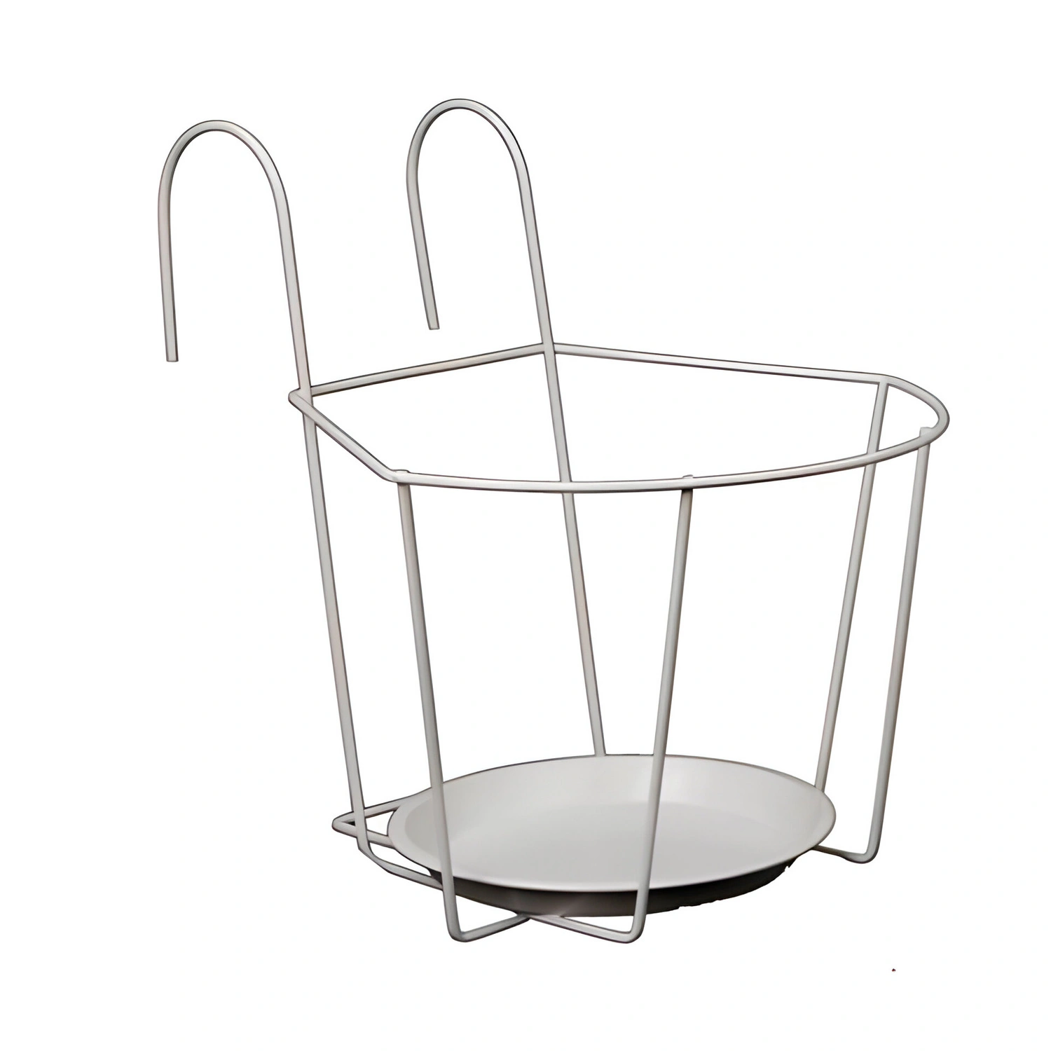 Blumentopfhalter, Metall, weiß