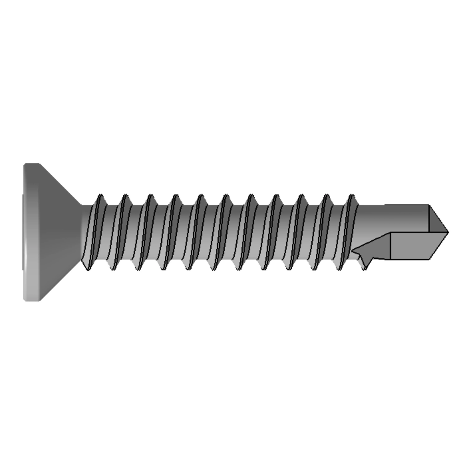 Bohrschraube, ØxL: 4,2 x 22 mm, Aluminium, 100 Stück