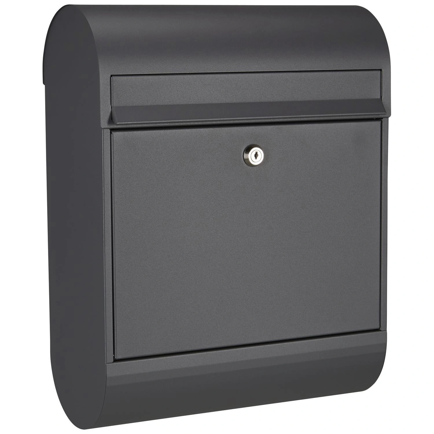 Briefkasten »BK 864«, oval, Stahlblech, basaltgrau