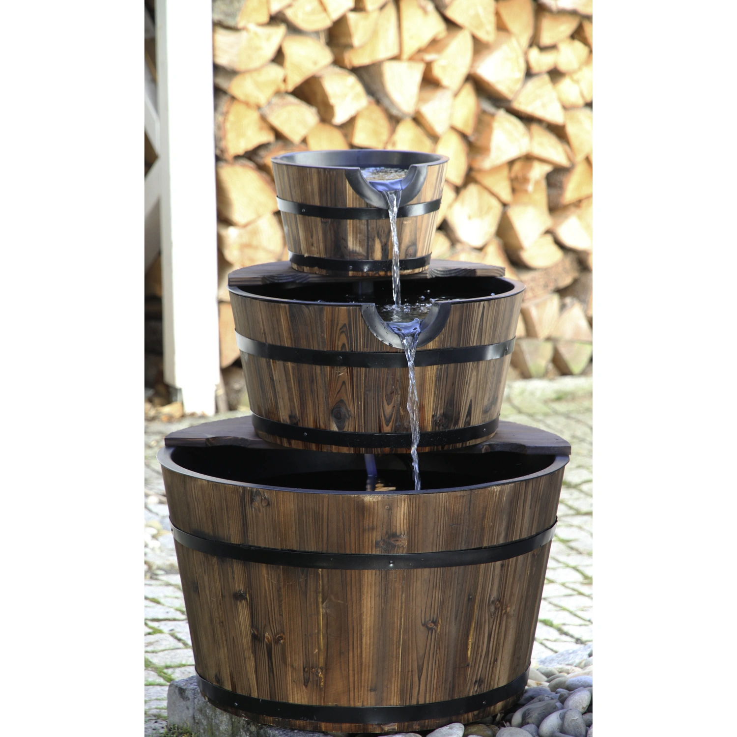 Brunnen, braun, holz/Kunststoff