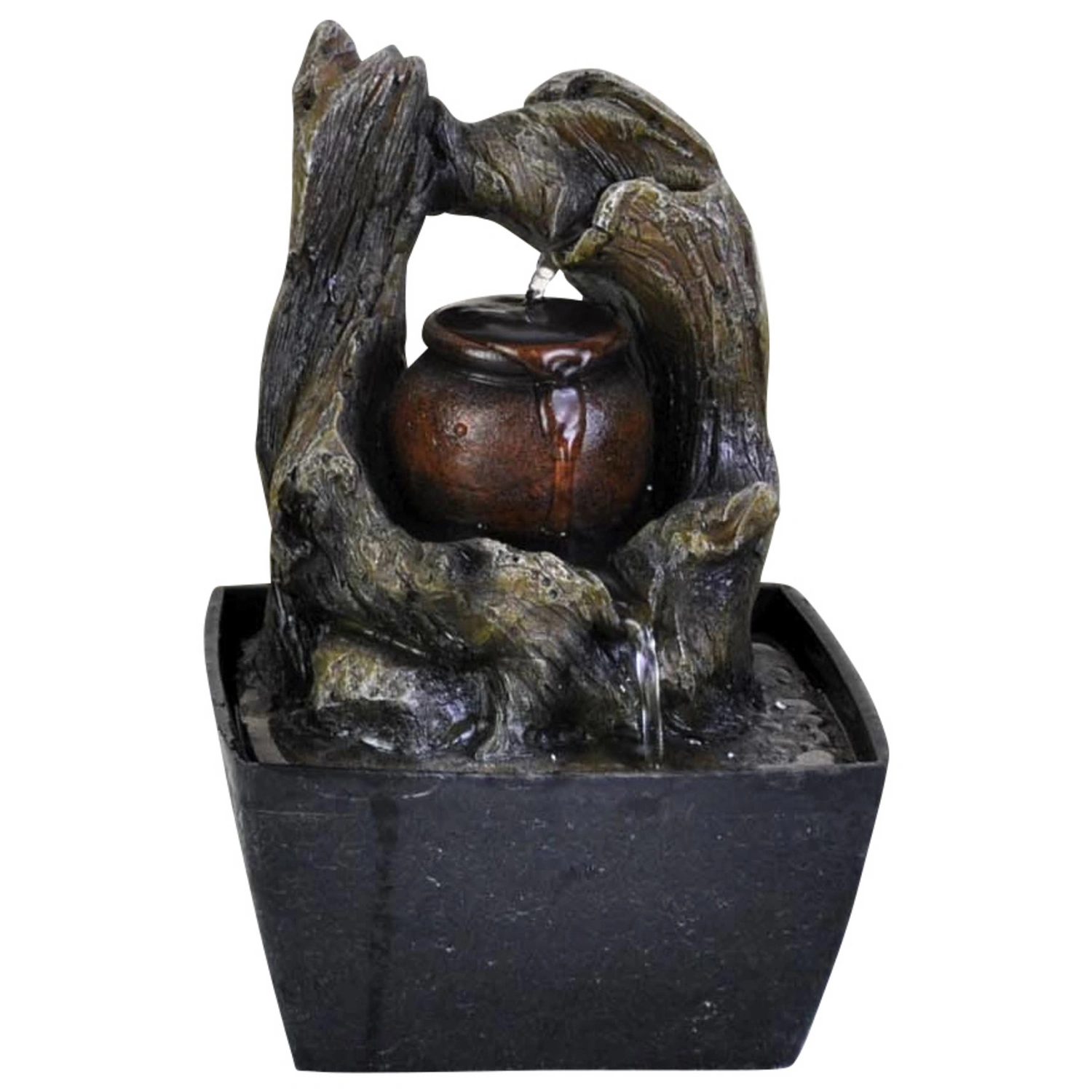 Brunnen, braun, Polyresin